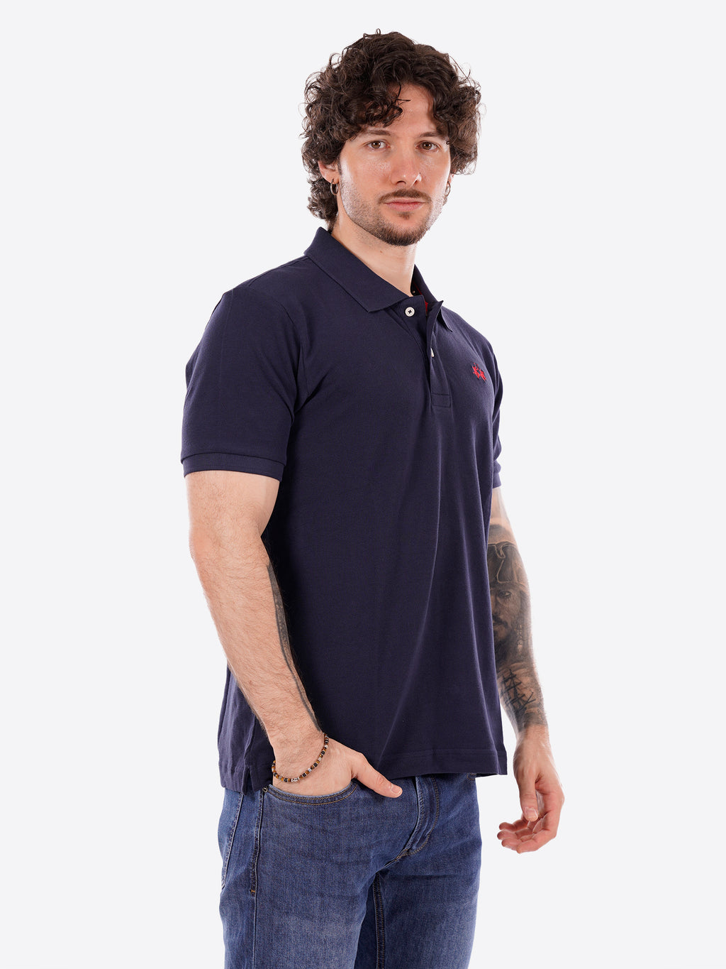 Polo maniche corte LA MARTINA da Uomo - blu BPMP117017 BLU