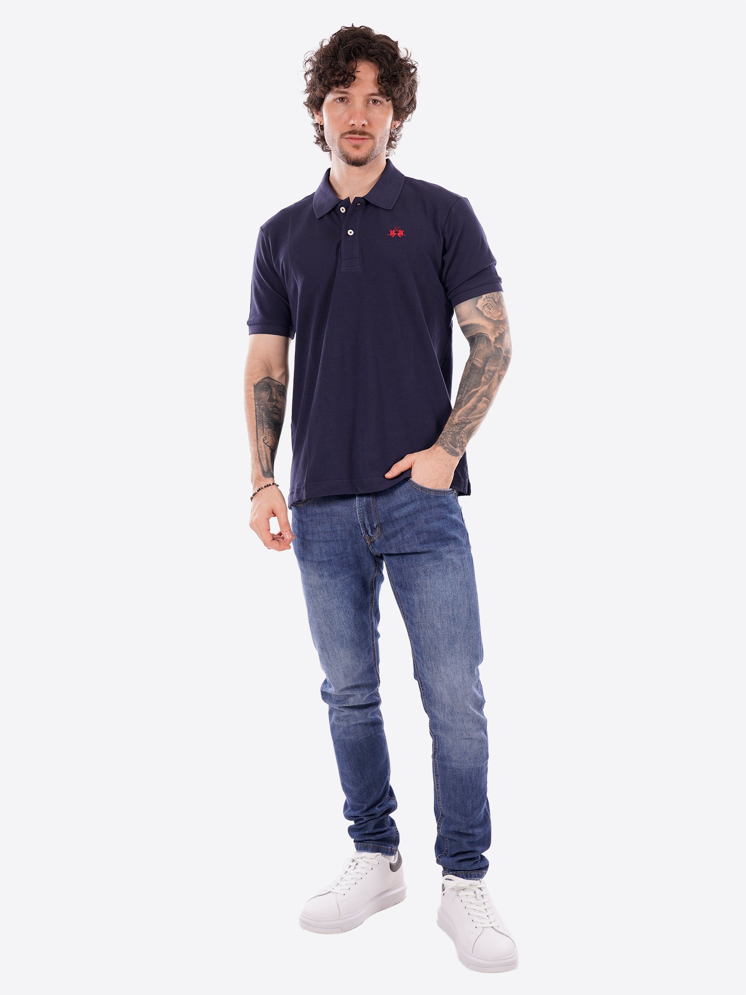 Polo maniche corte LA MARTINA da Uomo - blu BPMP117017 BLU