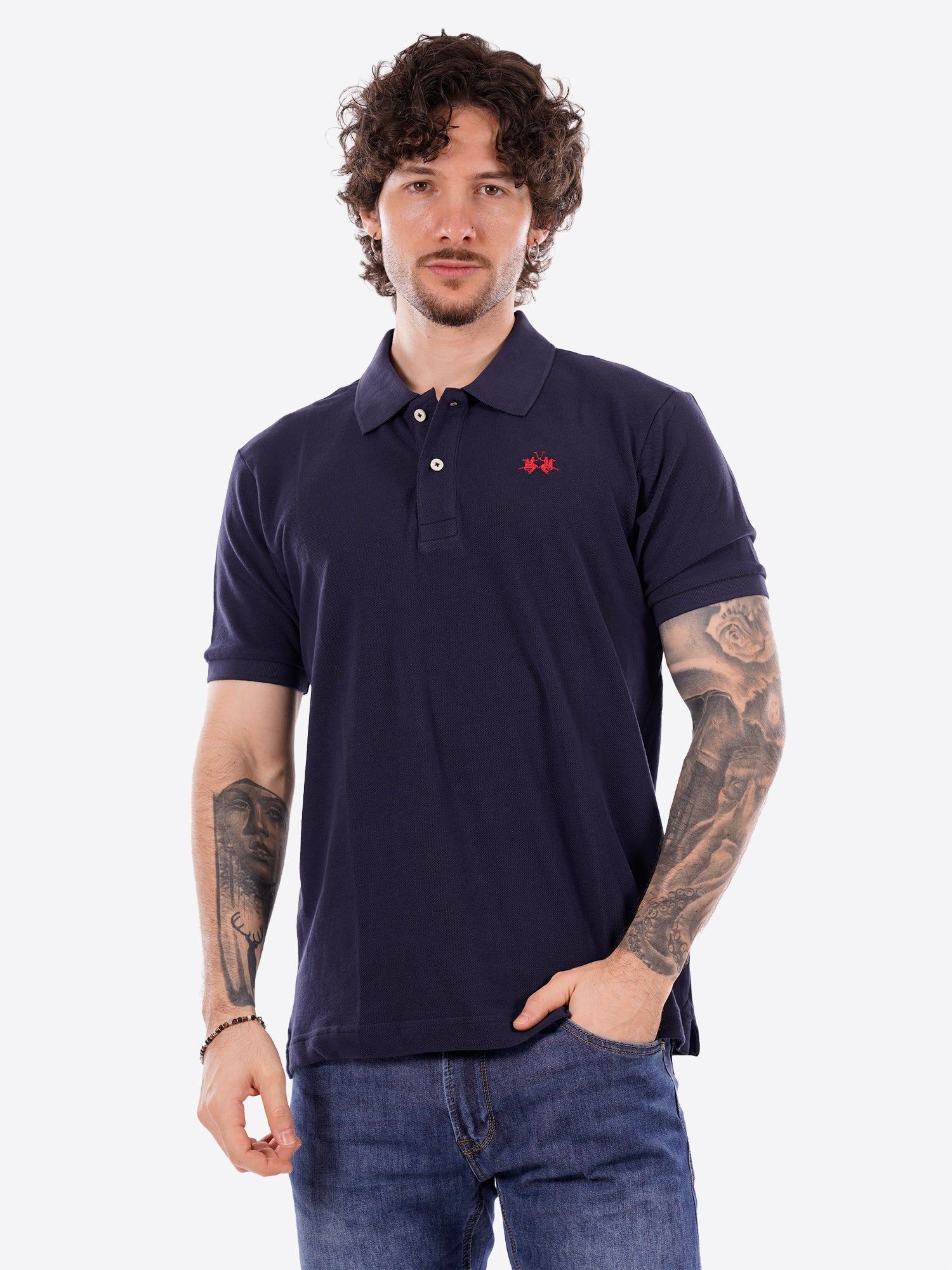 Polo maniche corte LA MARTINA da Uomo - blu BPMP117017 BLU