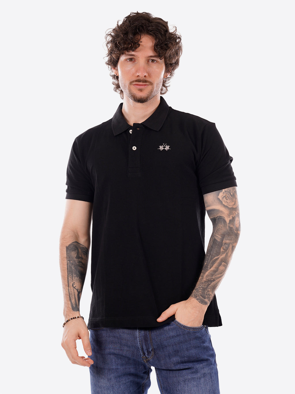Polo maniche corte LA MARTINA da Uomo - nero BPMP119999 NERO