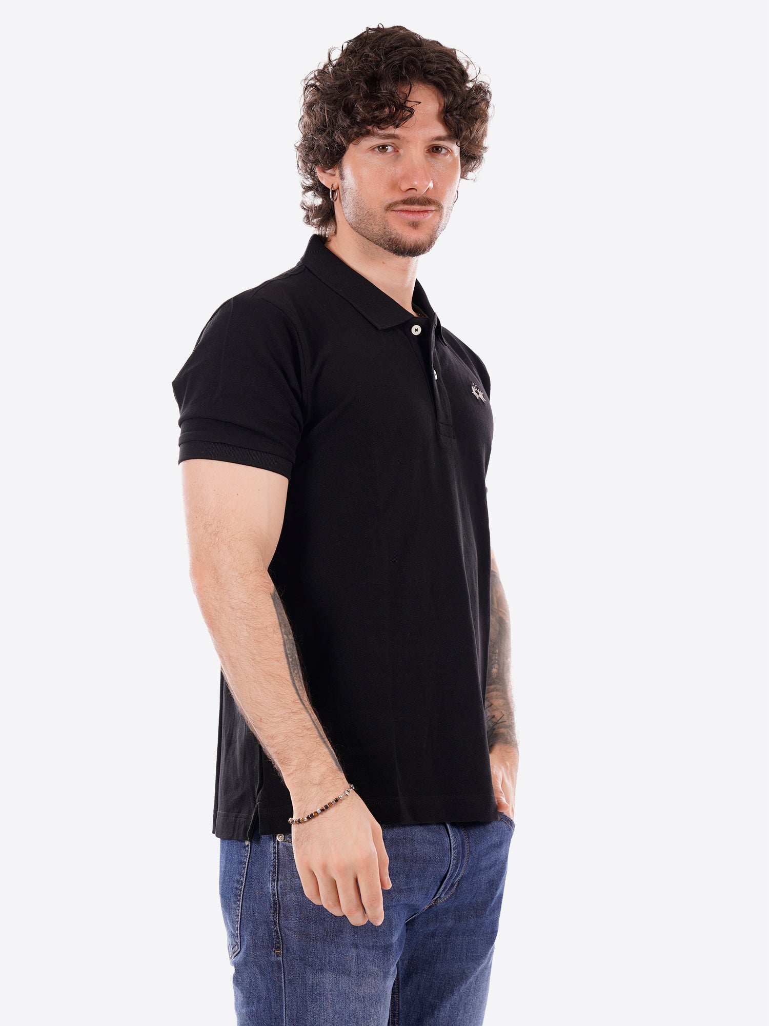 Polo maniche corte LA MARTINA da Uomo - nero BPMP119999 NERO
