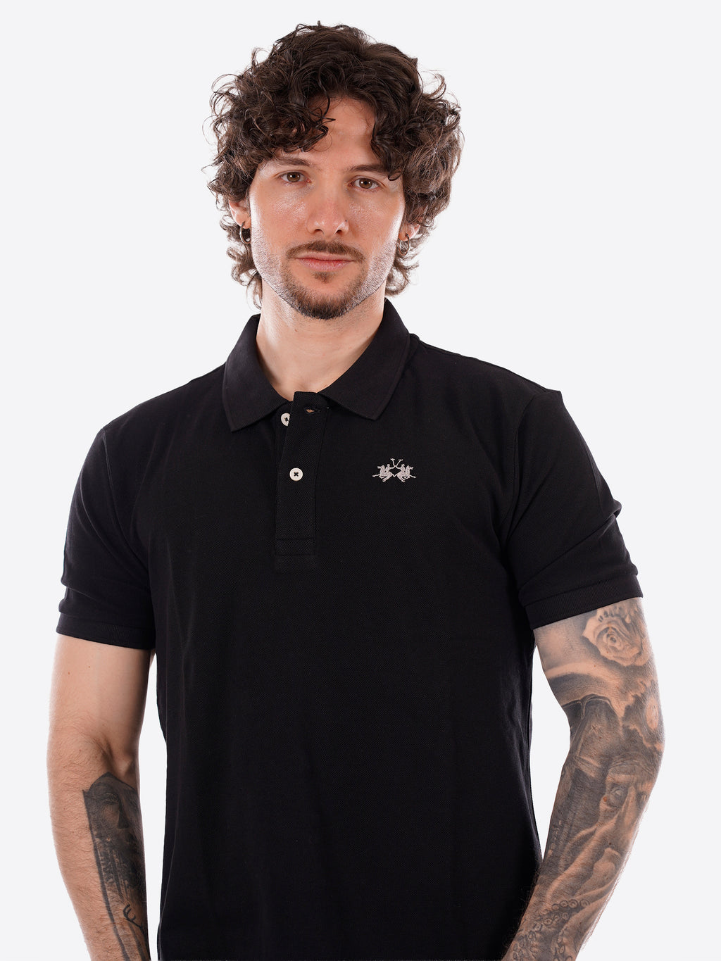 Polo maniche corte LA MARTINA da Uomo - nero BPMP119999 NERO
