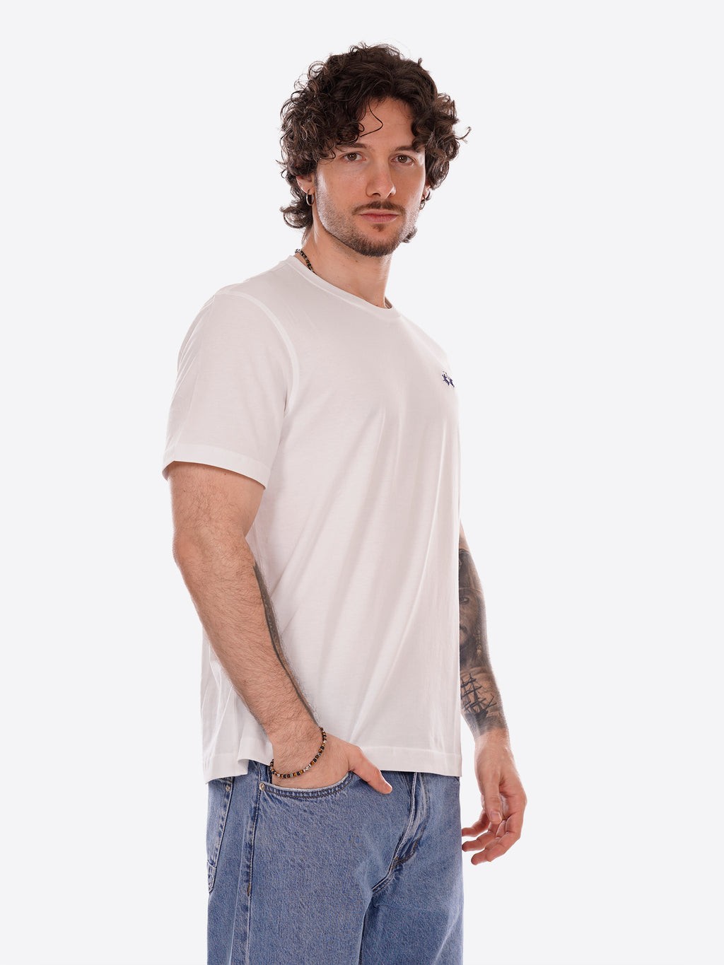 T-shirt LA MARTINA da Uomo - bianco CCMR140001 BIANCO