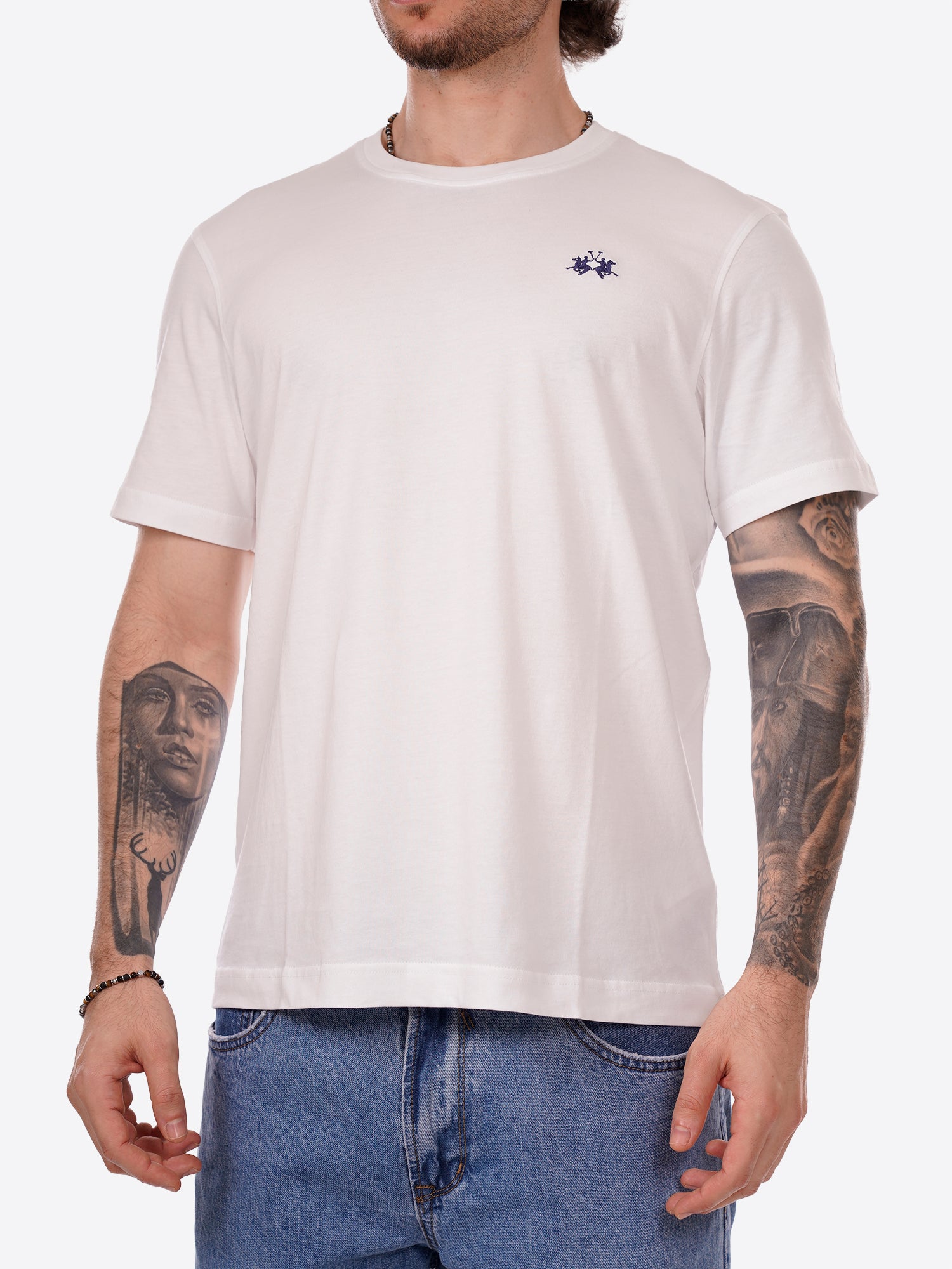 T-shirt LA MARTINA da Uomo - bianco CCMR140001 BIANCO