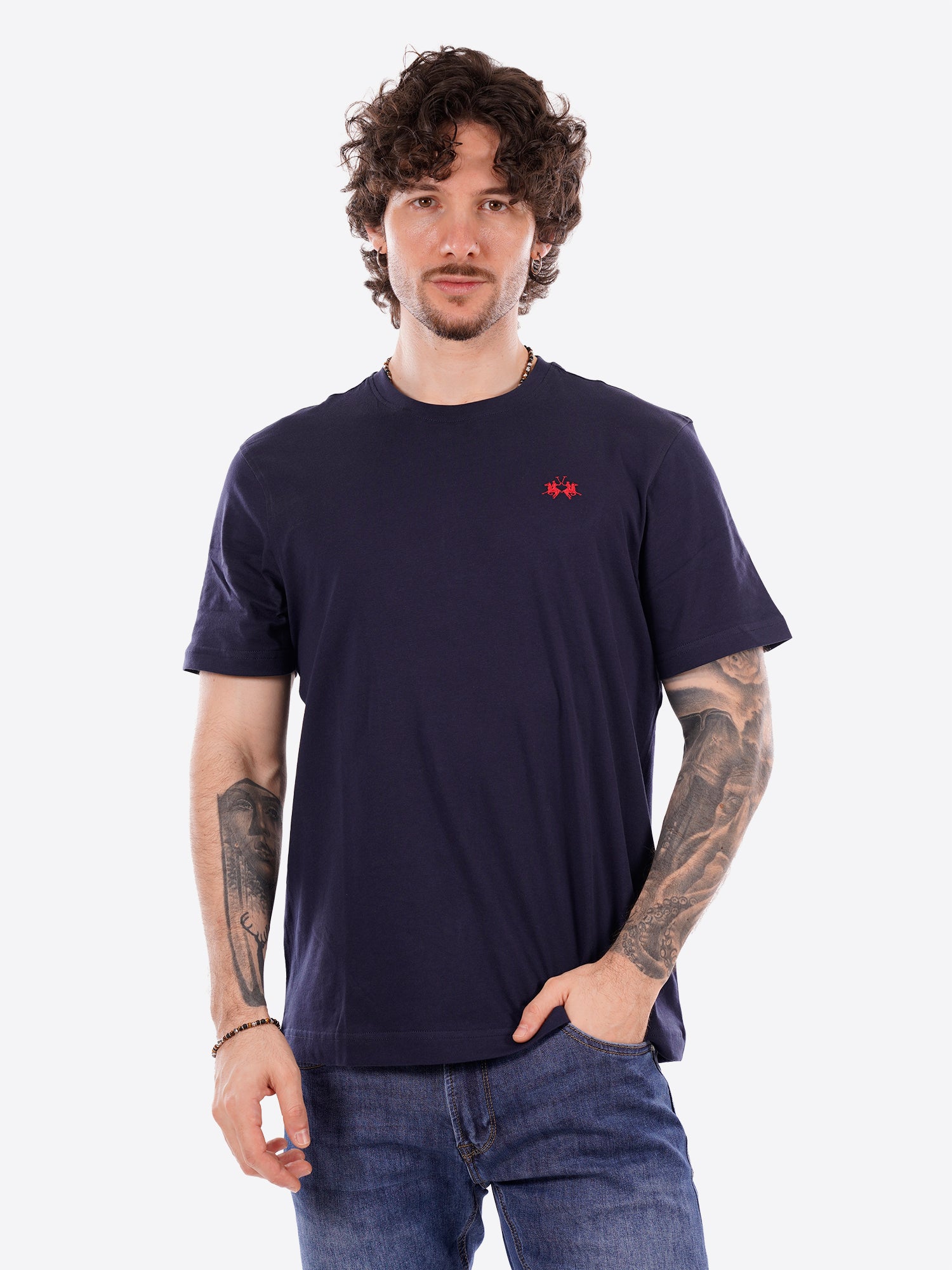 T-shirt LA MARTINA da Uomo - blu CCMR147017 BLU