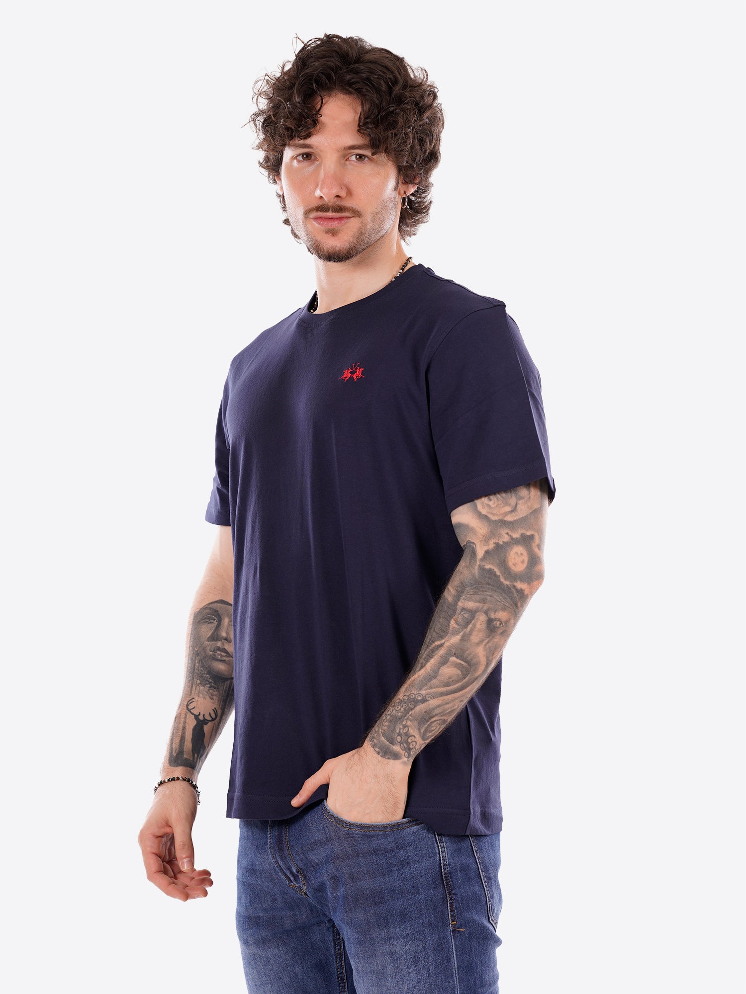 T-shirt LA MARTINA da Uomo - blu CCMR147017 BLU