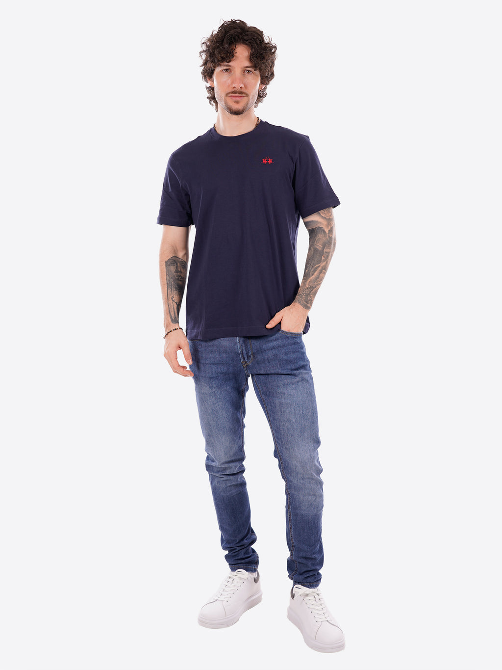 T-shirt LA MARTINA da Uomo - blu CCMR147017 BLU