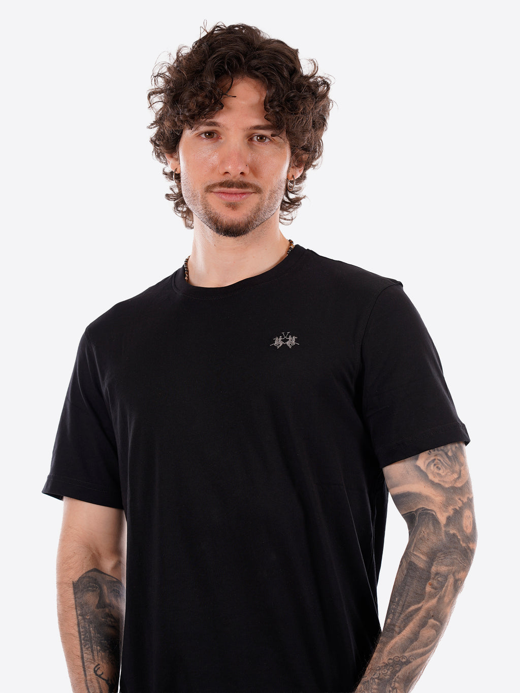 T-shirt LA MARTINA da Uomo - nero CCMR149999 NERO