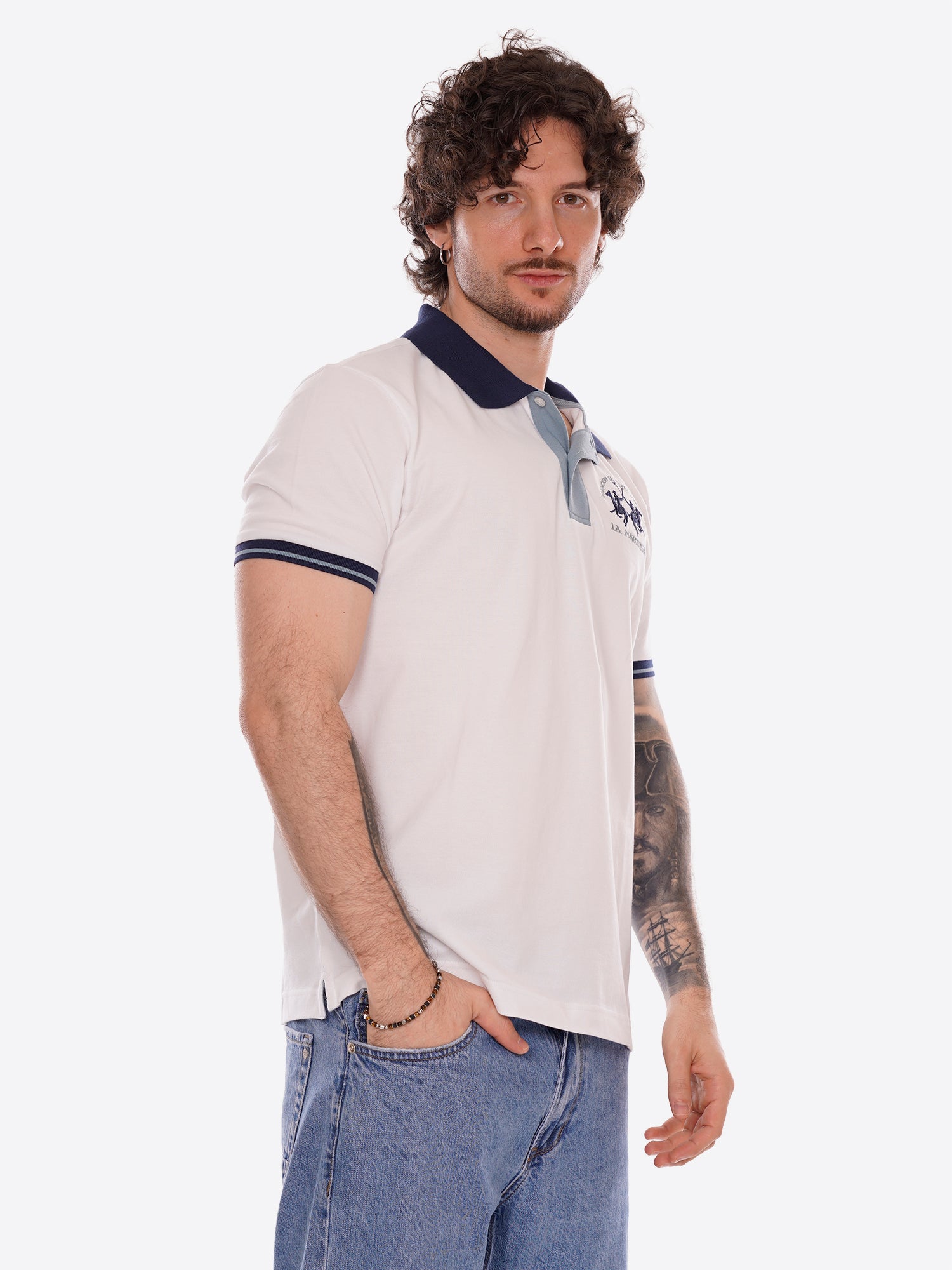 Polo maniche corte LA MARTINA da Uomo - bianco MCP0050001 BINCO
