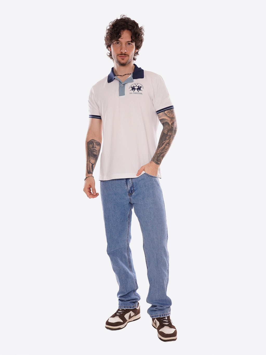 Polo maniche corte LA MARTINA da Uomo - bianco MCP0050001 BINCO