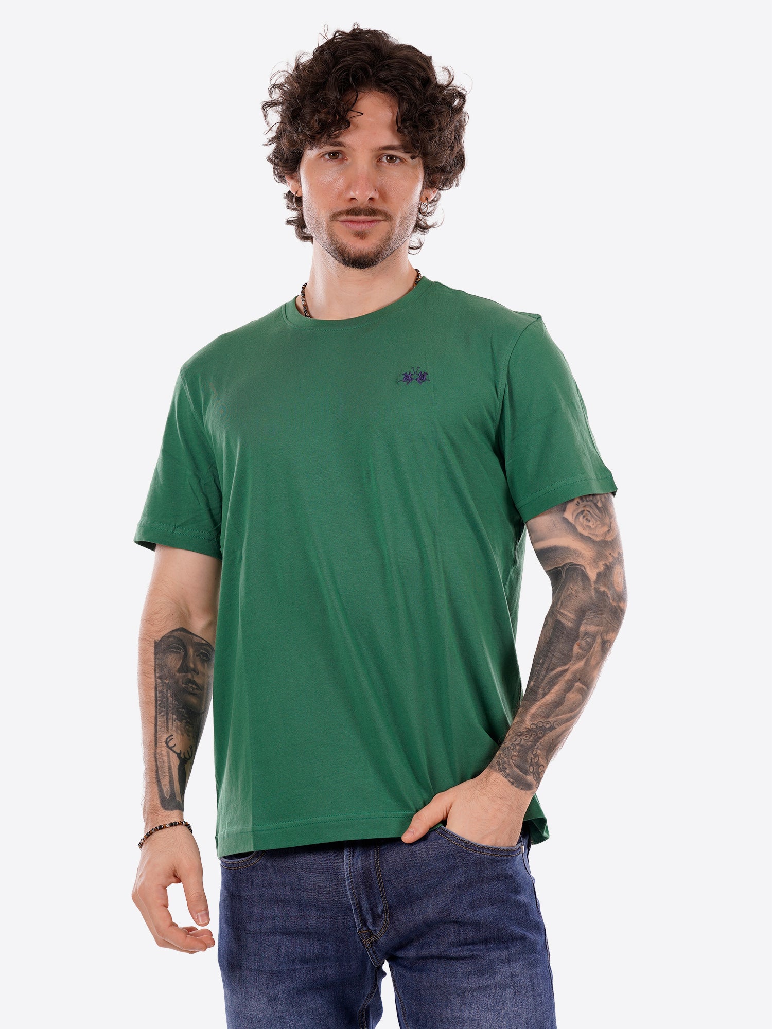 T-shirt LA MARTINA da Uomo - verde MCR0043049 VERDE