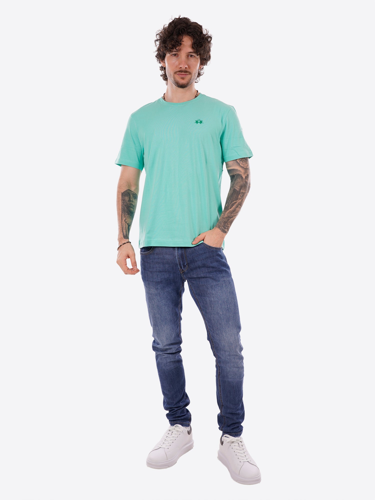 T-shirt LA MARTINA da Uomo - verde MCR0043168 VERDEACQUA