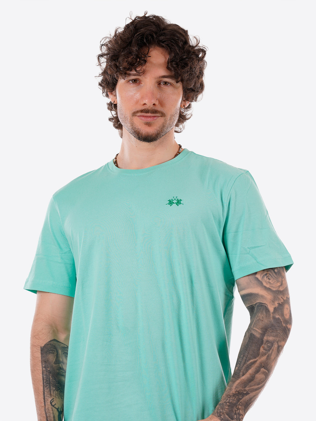 T-shirt LA MARTINA da Uomo - verde MCR0043168 VERDEACQUA