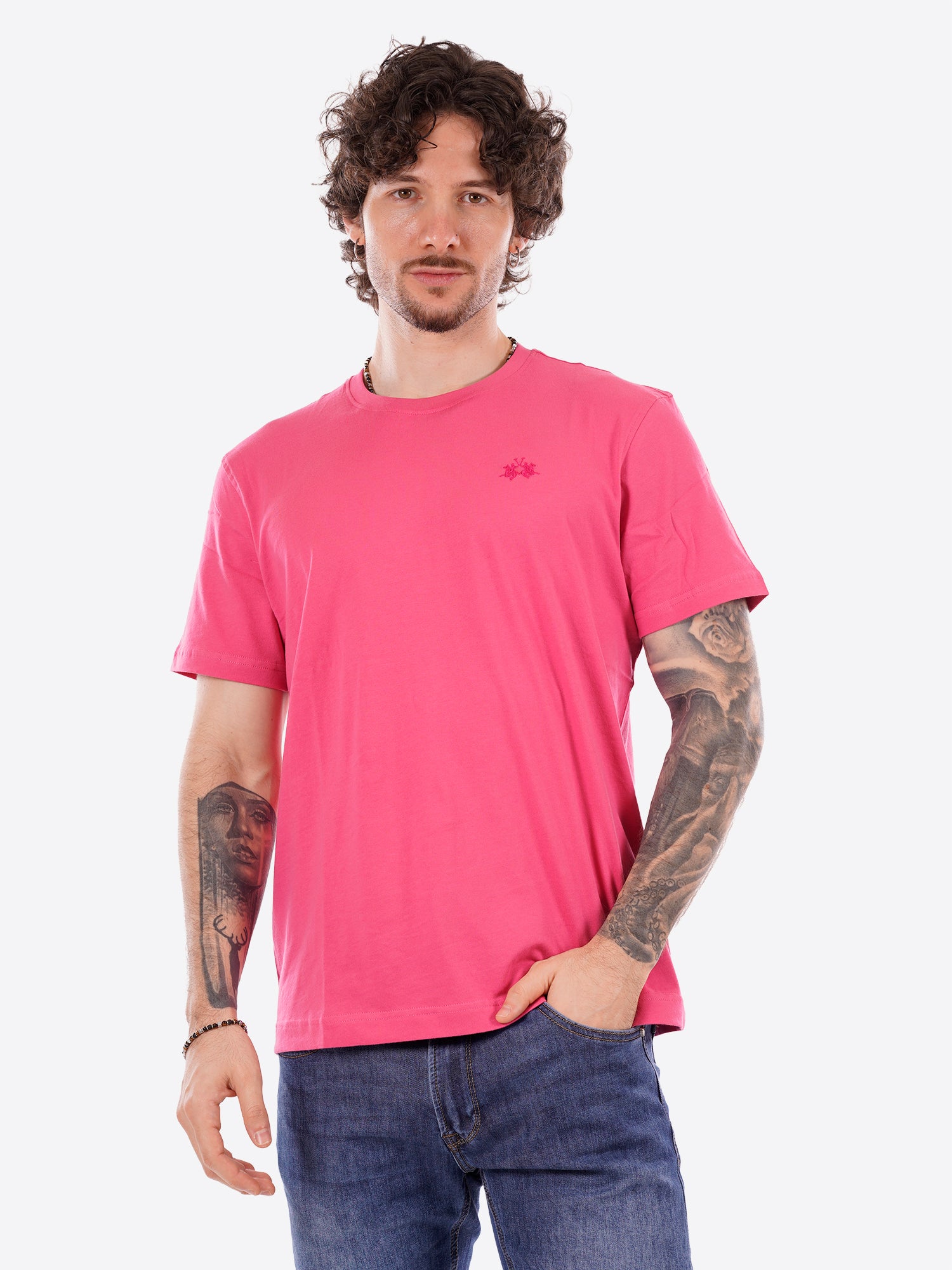 T-shirt LA MARTINA da Uomo - rosa MCR0045111 FUSIA