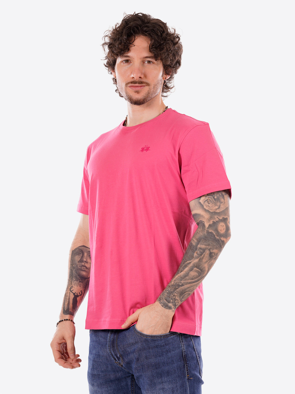 T-shirt LA MARTINA da Uomo - rosa MCR0045111 FUSIA