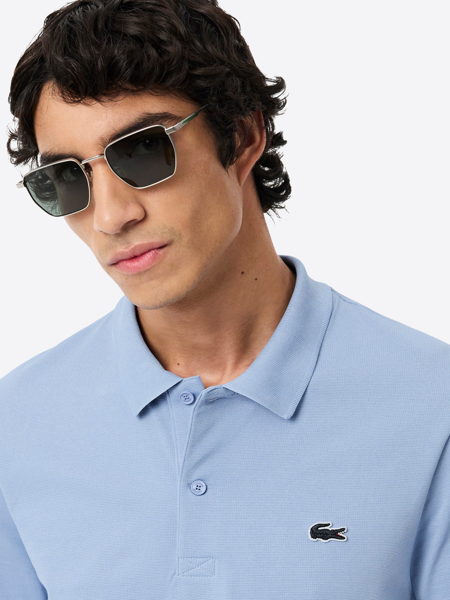 Polo maniche corte LACOSTE da Uomo - blu DH5522AEY CELESTE
