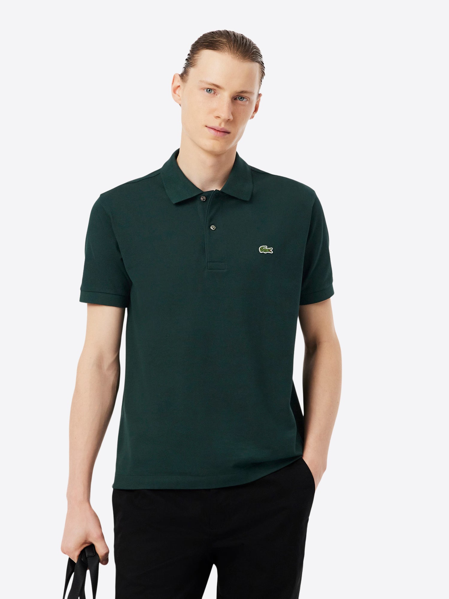 Polo maniche corte LACOSTE da Uomo - verde L1212AFK VERDESCURO