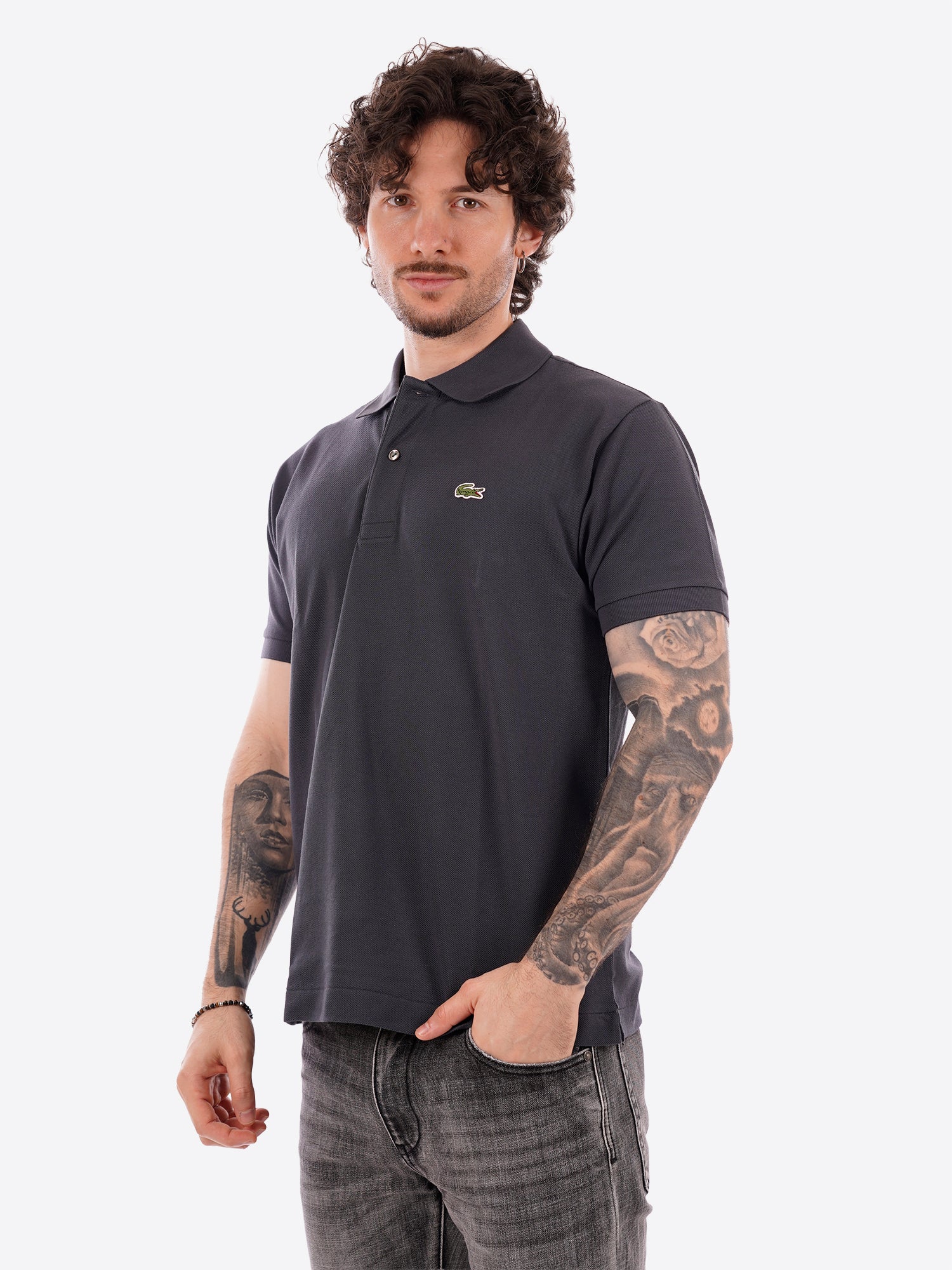 Polo maniche corte LACOSTE da Uomo - grigio L1212F5T GRAPHTE