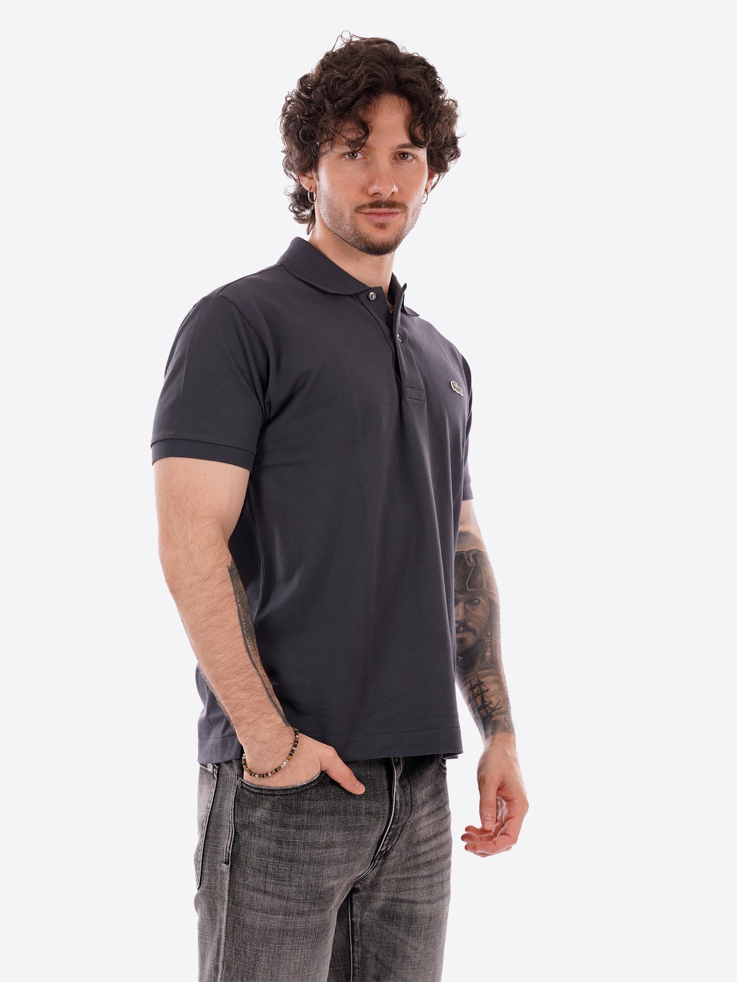 Polo maniche corte LACOSTE da Uomo - grigio L1212F5T GRAPHTE