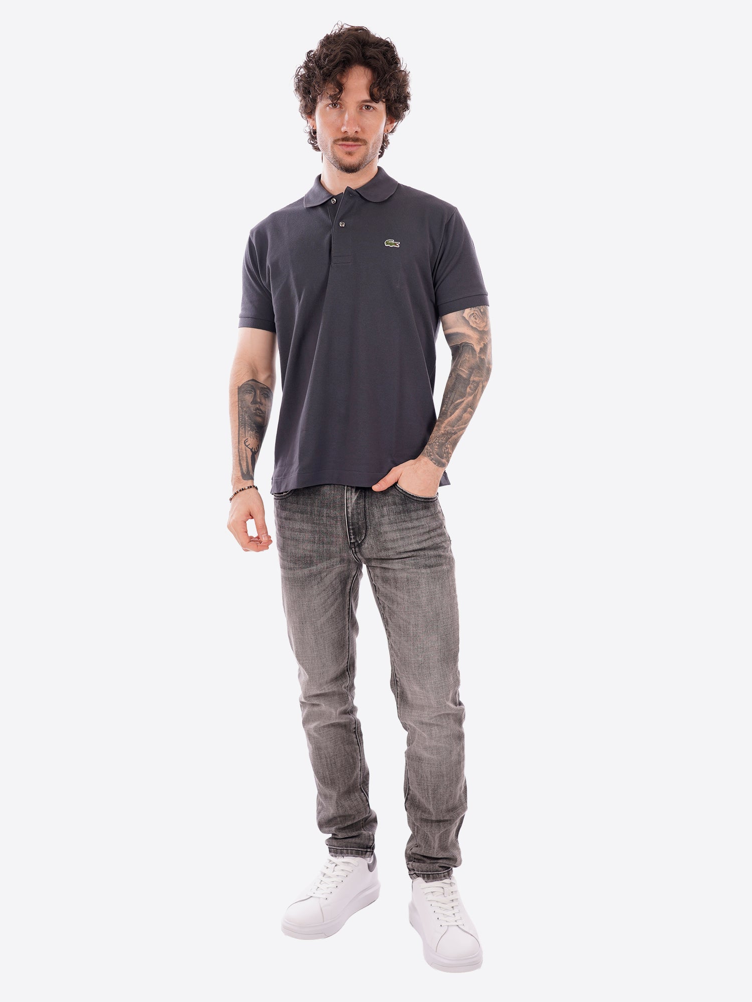 Polo maniche corte LACOSTE da Uomo - grigio L1212F5T GRAPHTE