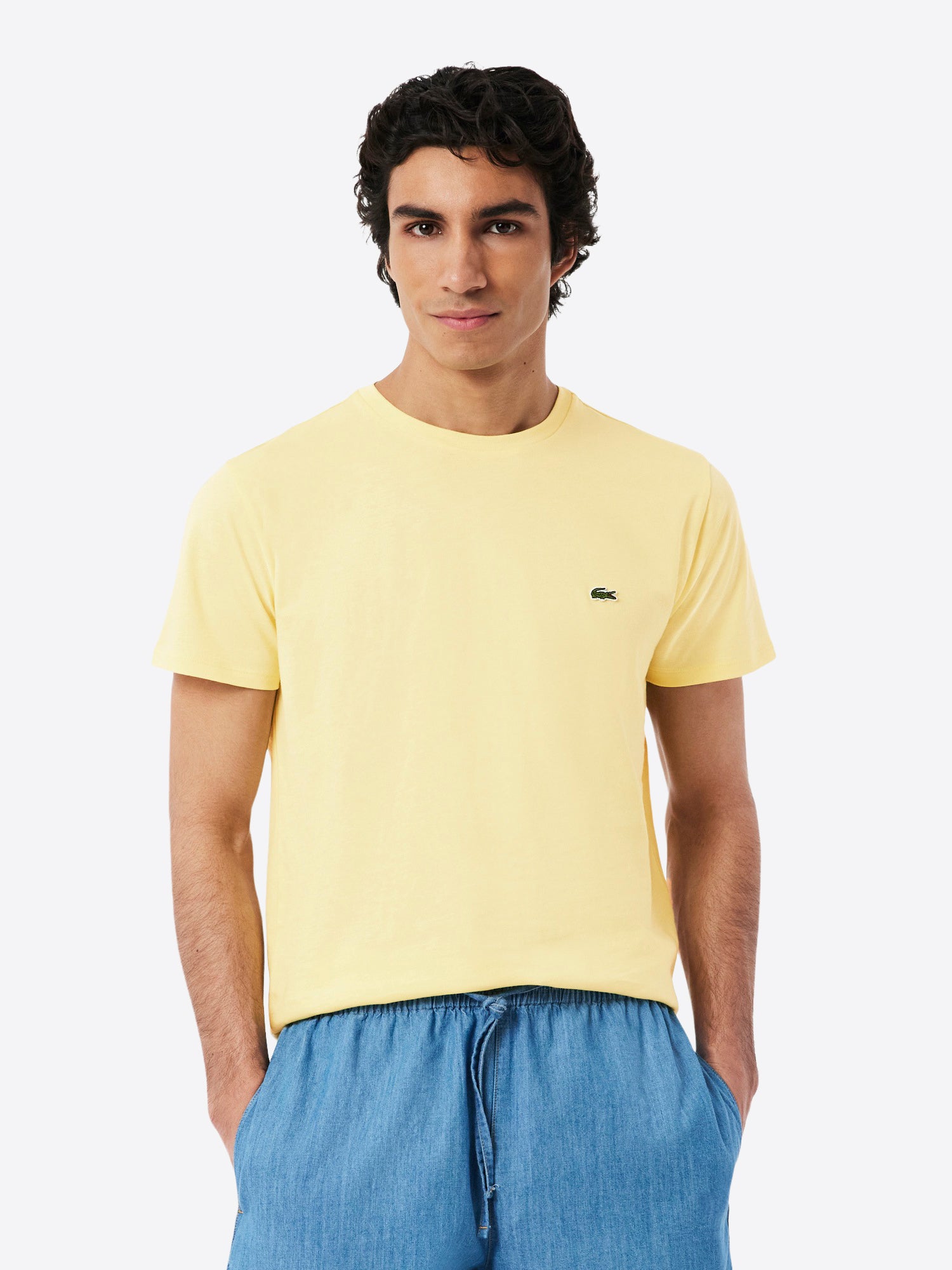 T-shirt LACOSTE da Uomo - giallo TH6709107 GIALLO