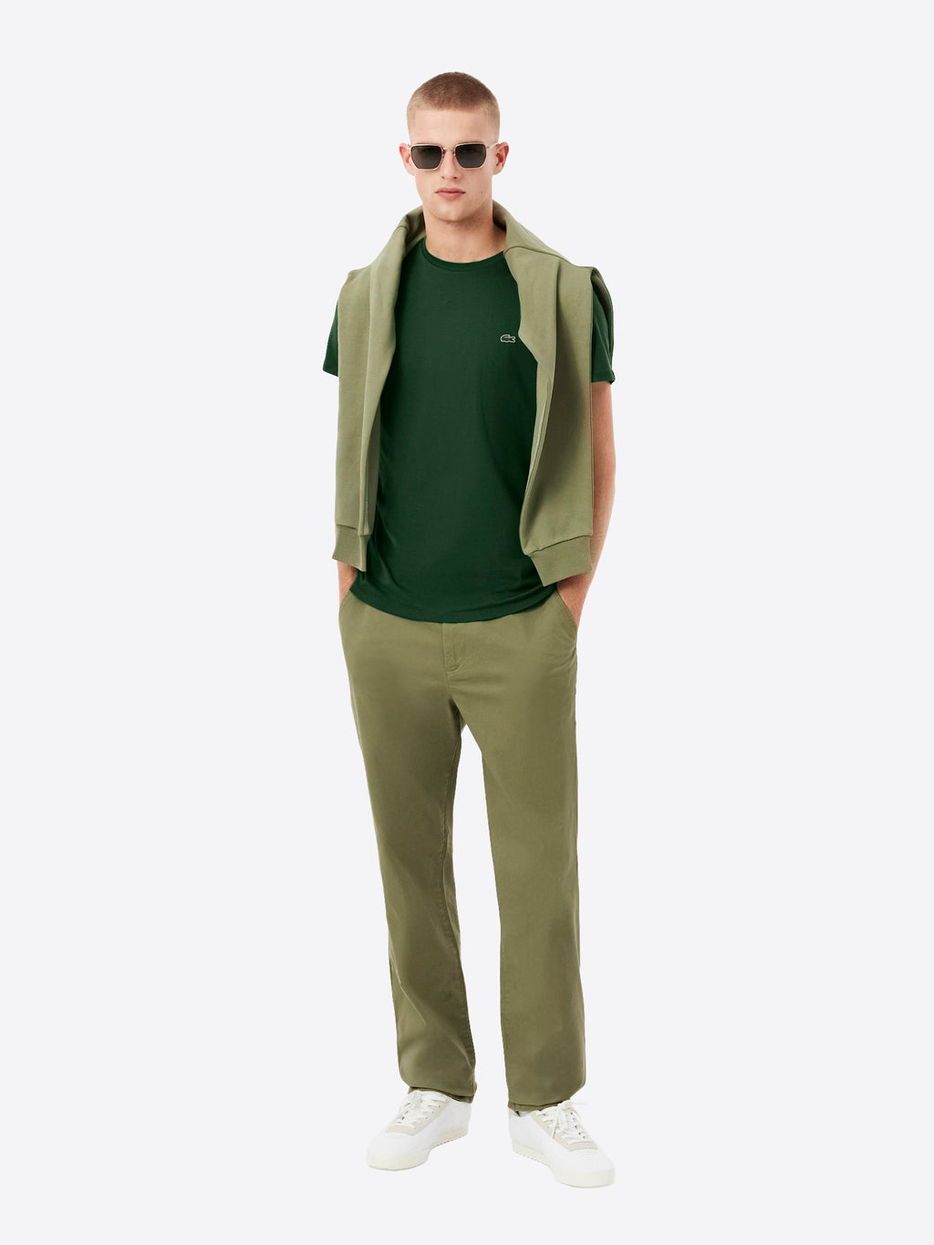 T-shirt LACOSTE da Uomo - verde TH6709132 VERDE