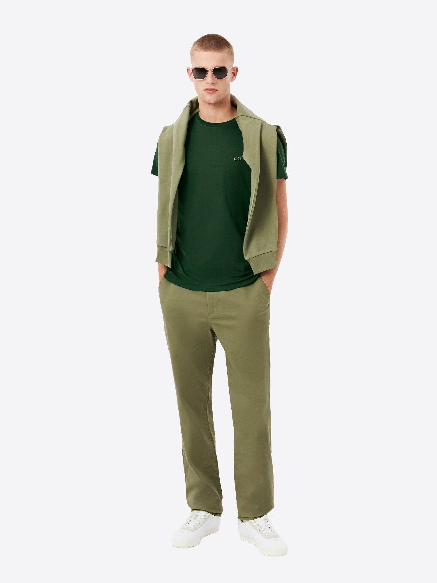 T-shirt LACOSTE da Uomo - verde TH6709132 VERDE