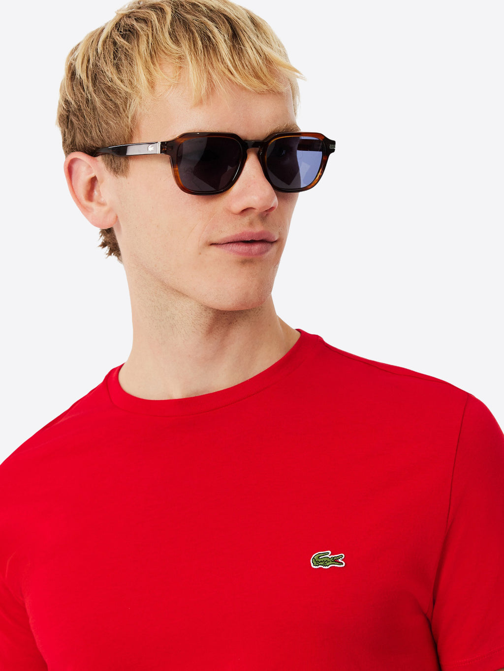 T-shirt LACOSTE da Uomo - rosso TH6709240 ROSSO