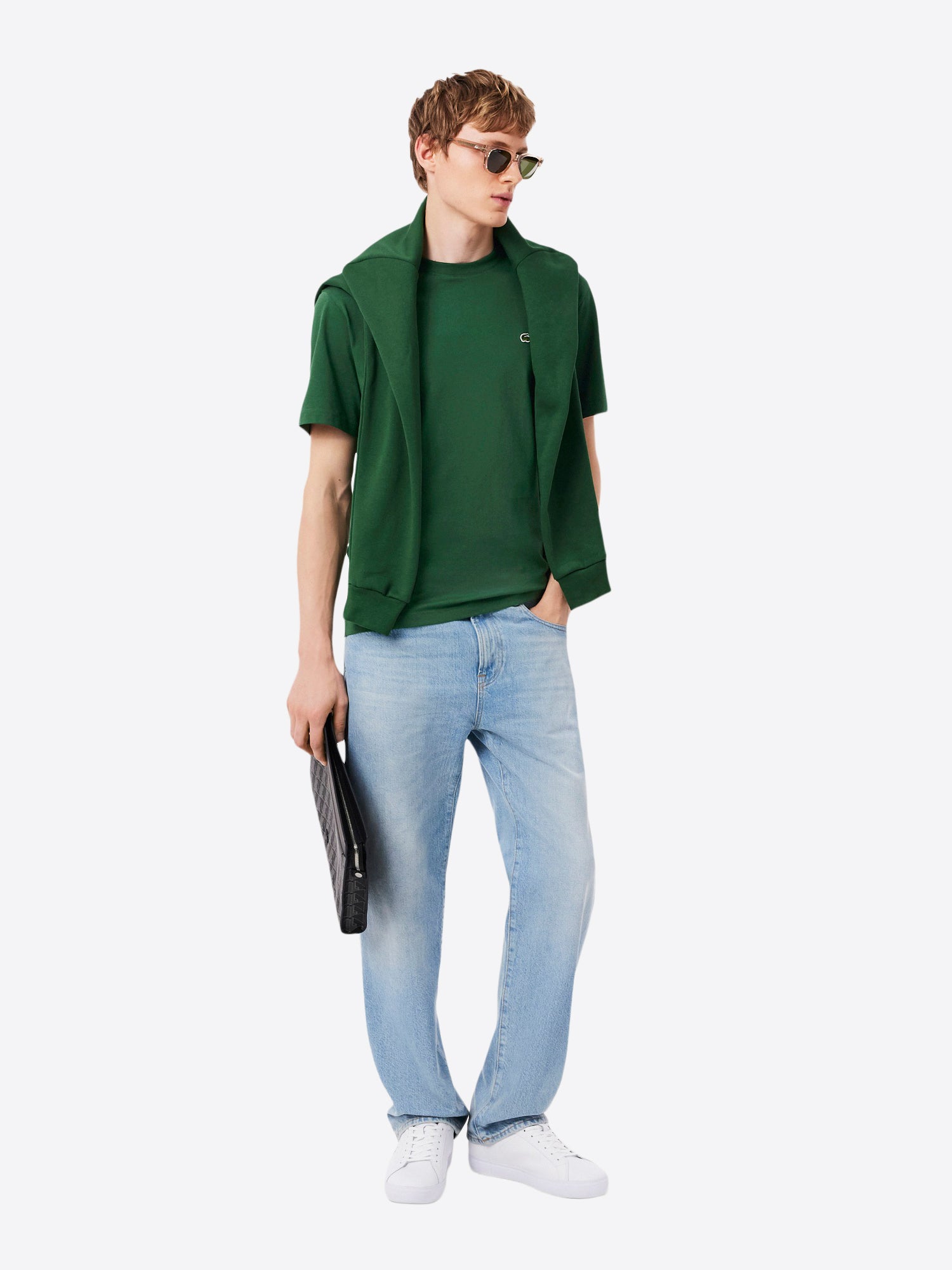 T-shirt LACOSTE da Uomo - verde TH7318132 VERDE