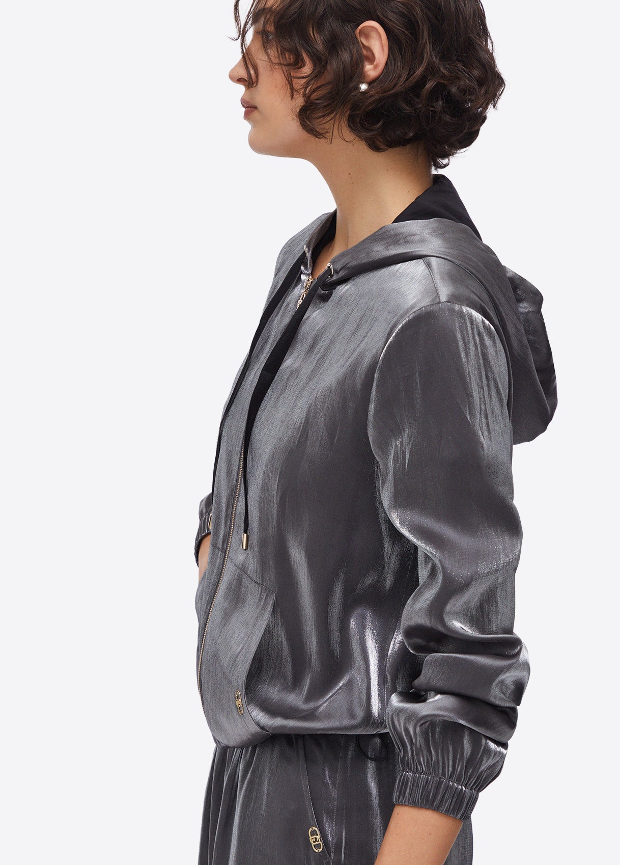 Felpa full zip cappuccio LIU-JO SPORT da Donna - grigio TA6004A4377 GRIGIO