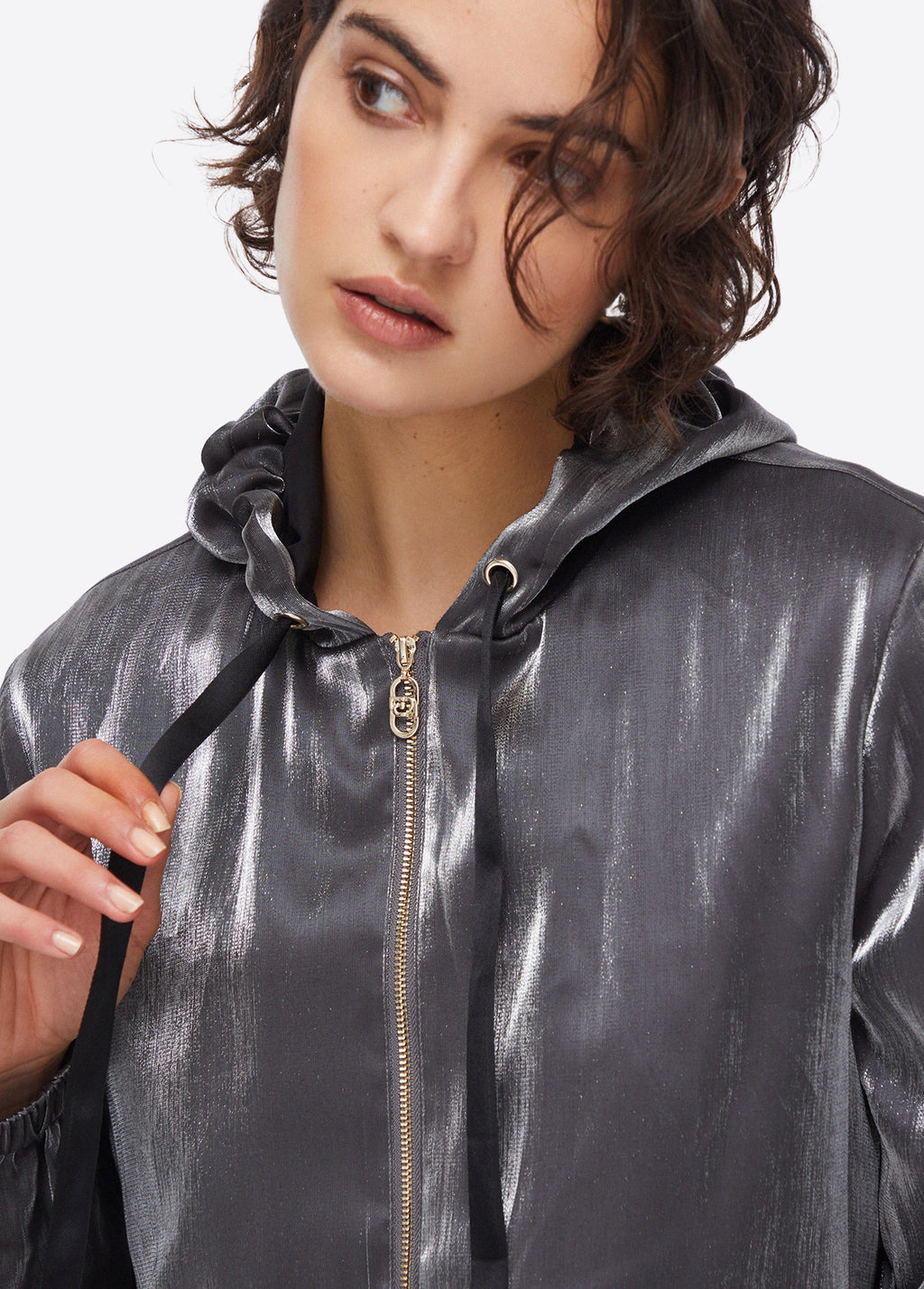 Felpa full zip cappuccio LIU-JO SPORT da Donna - grigio TA6004A4377 GRIGIO