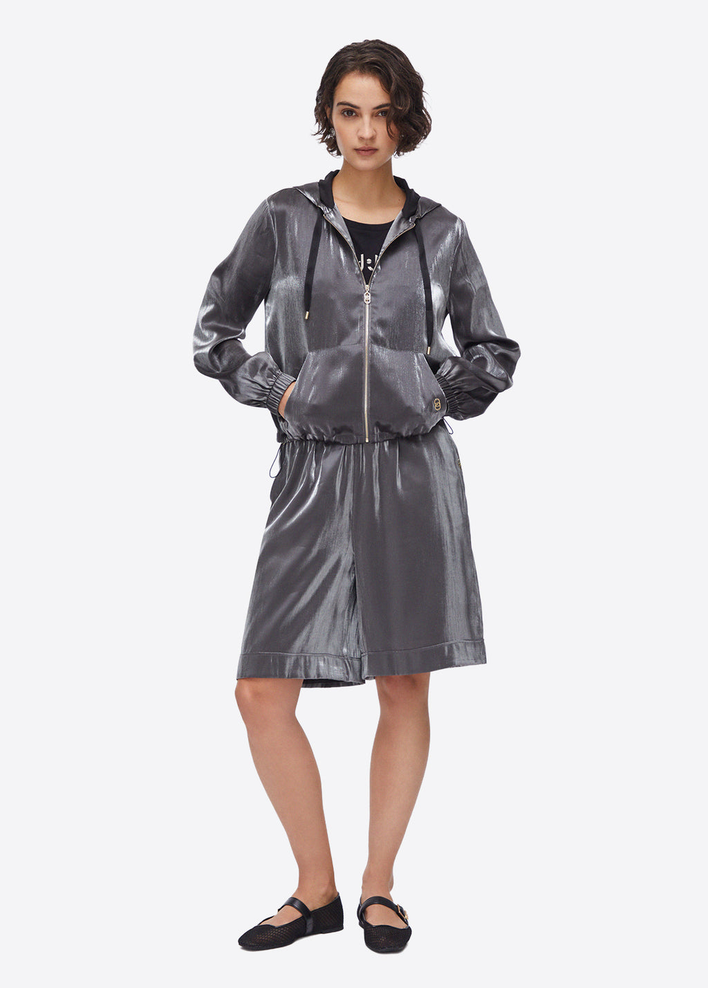 Felpa full zip cappuccio LIU-JO SPORT da Donna - grigio TA6004A4377 GRIGIO