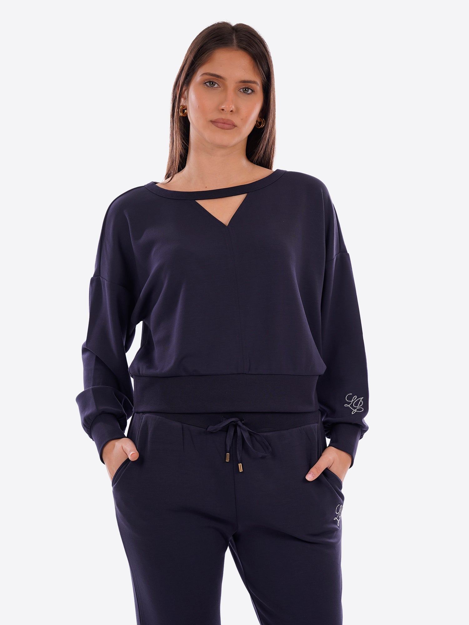Felpa giro LIU-JO SPORT da Donna - blu TA607793924 BLU