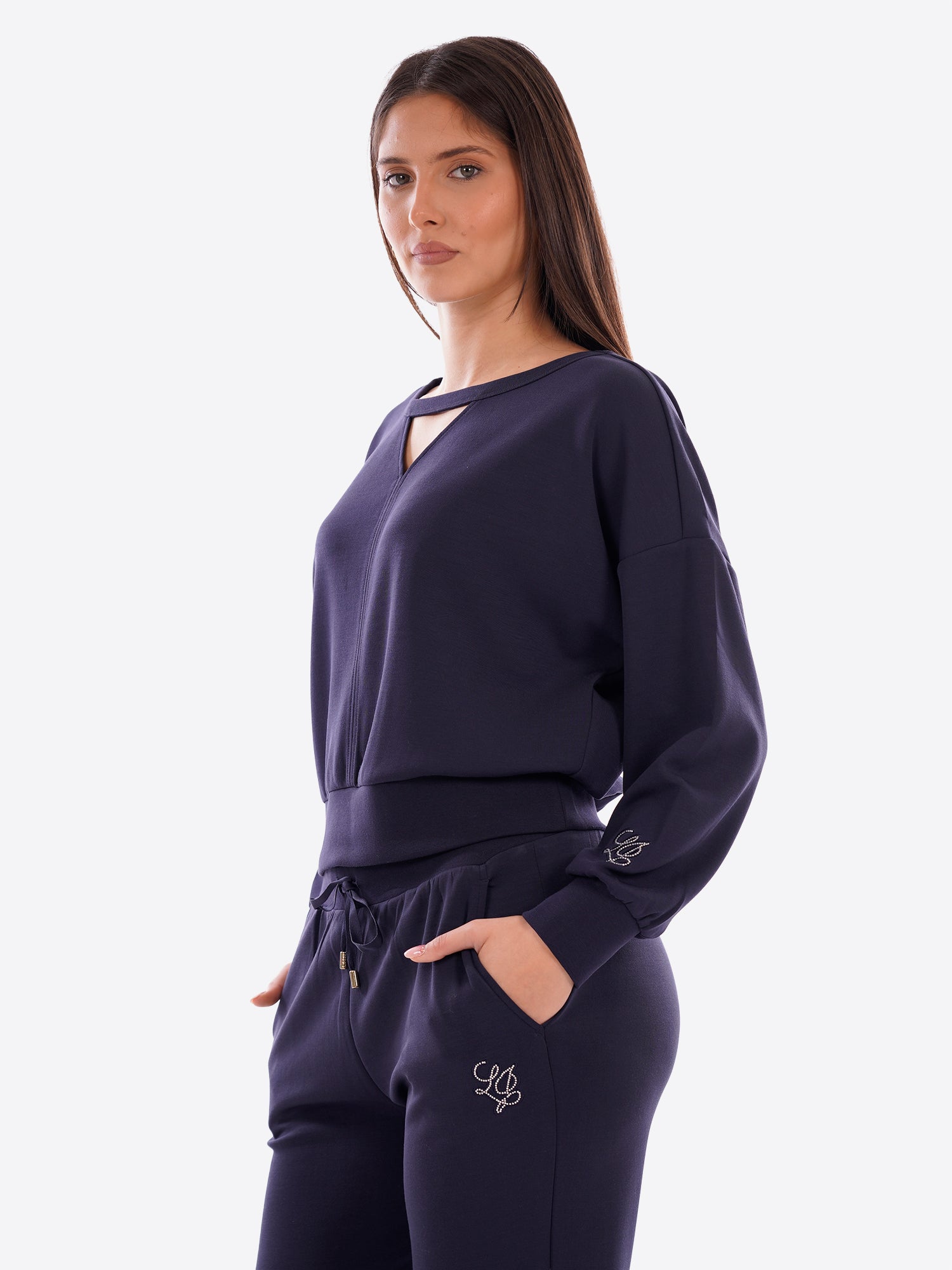 Felpa giro LIU-JO SPORT da Donna - blu TA607793924 BLU