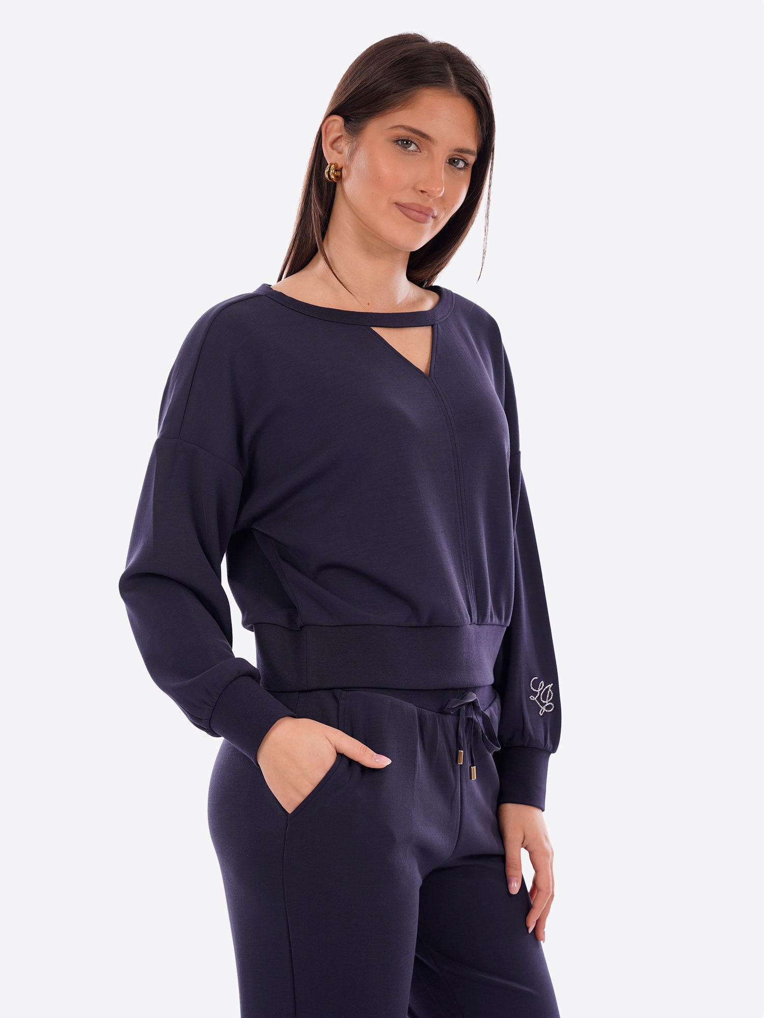 Felpa giro LIU-JO SPORT da Donna - blu TA607793924 BLU