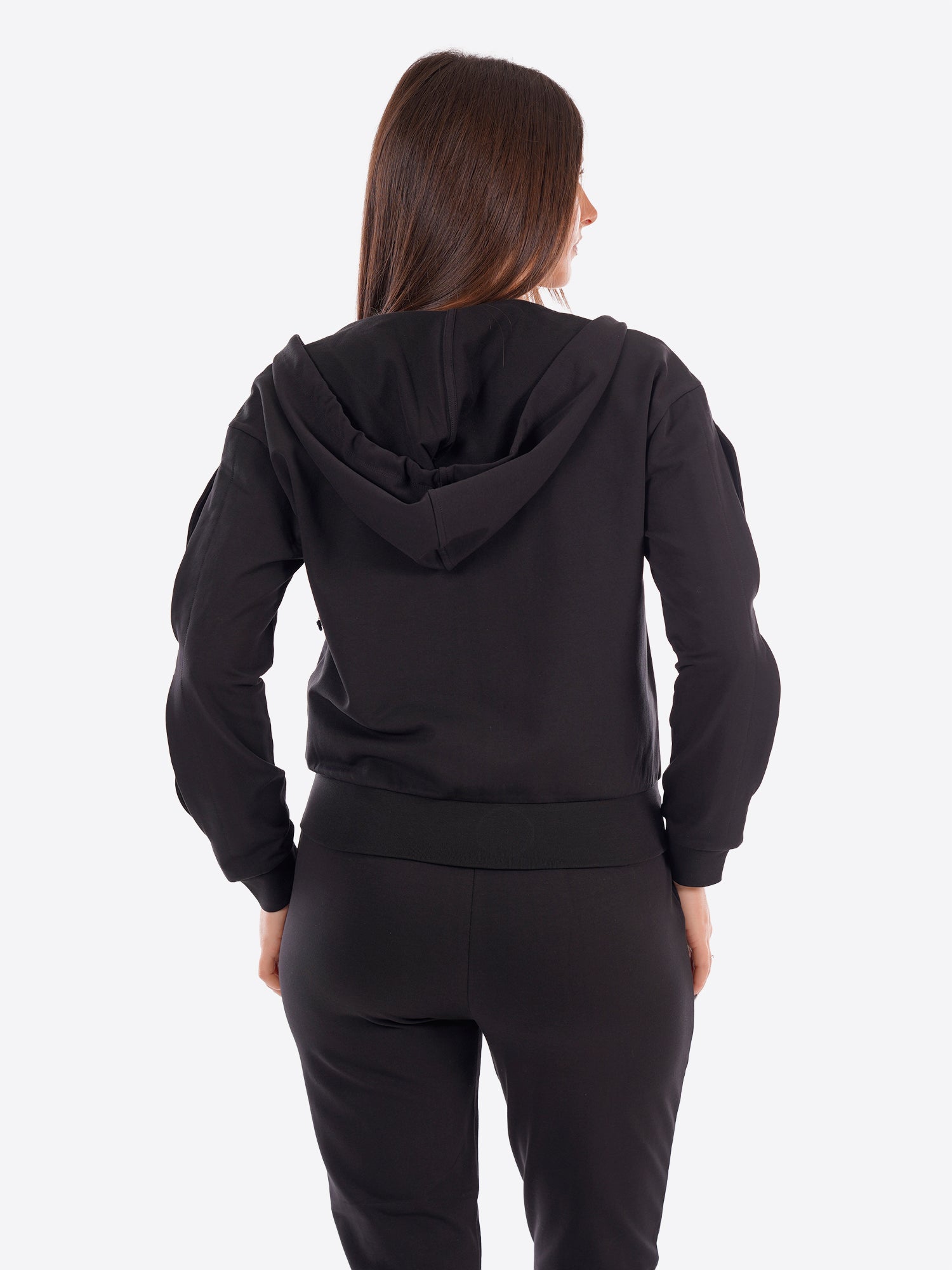 Felpa full zip cappuccio LIU-JO SPORT da Donna - nero TA609022222 NERO