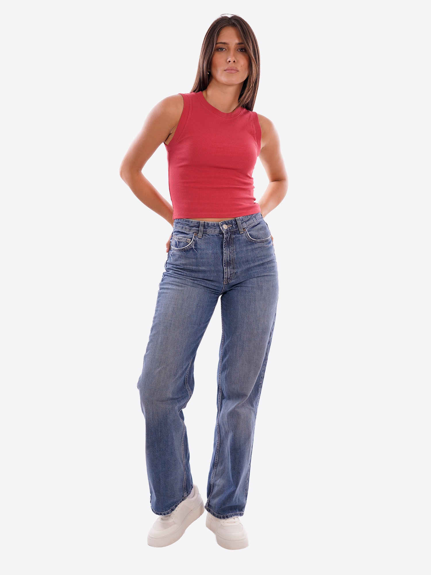 Canotta MARK UP da Donna - rosso MW11004ROSSOINDIA