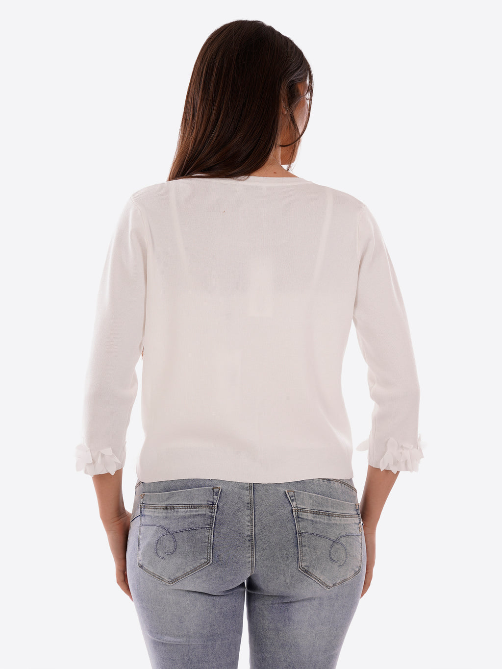 Cardigan MOLLY BRACKEN da Donna - bianco E1053EPWHT