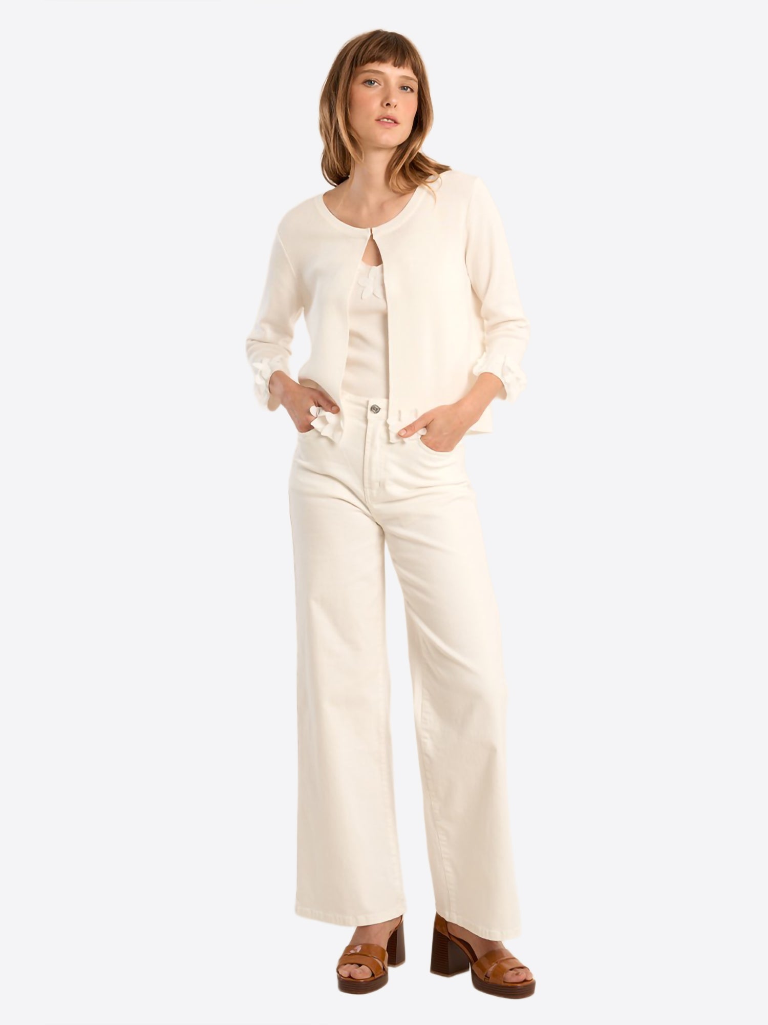 Top MOLLY BRACKEN da Donna - bianco E1054EPWHT