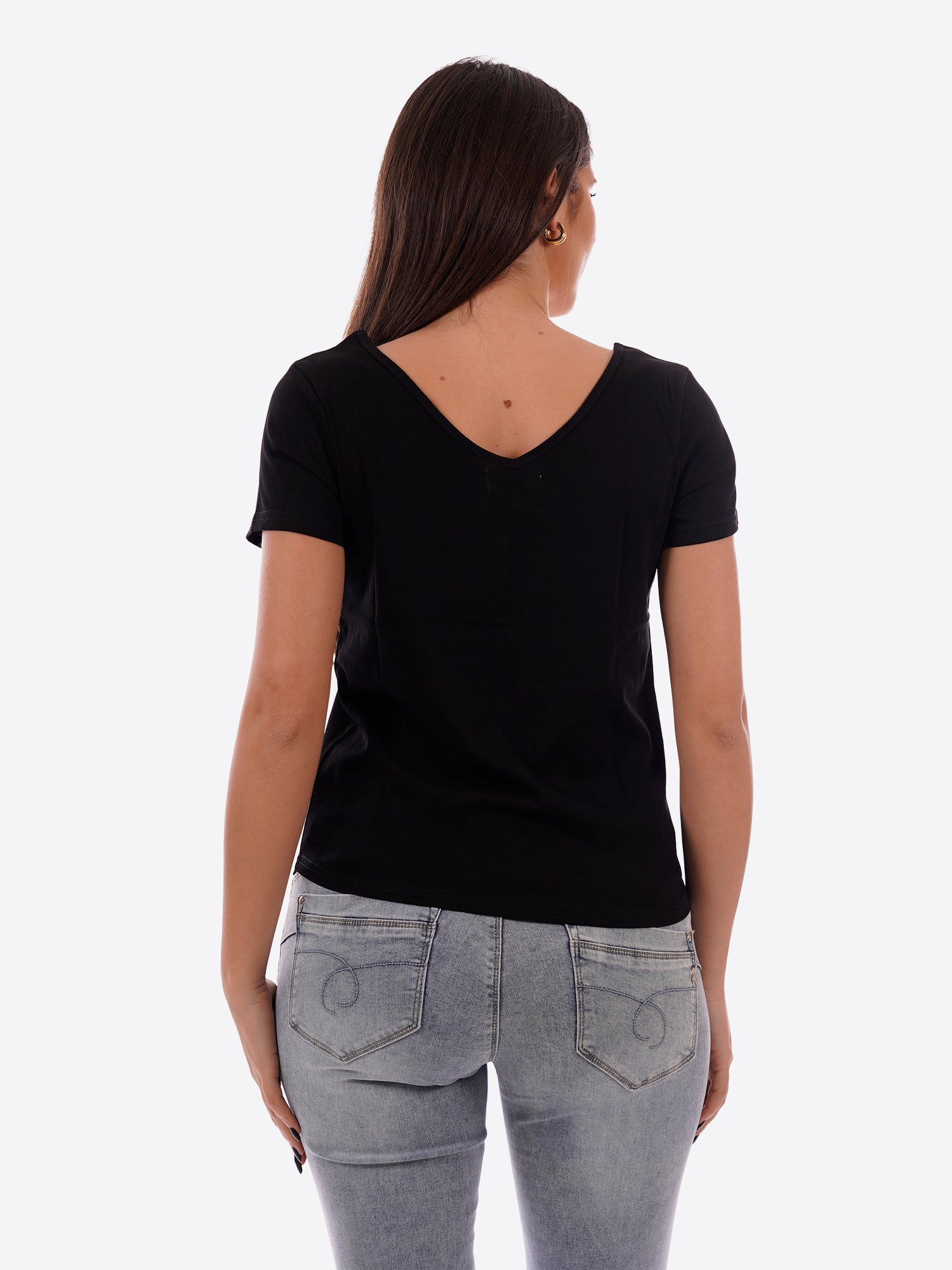 T-shirt MOLLY BRACKEN da Donna - nero E1784EEBLK