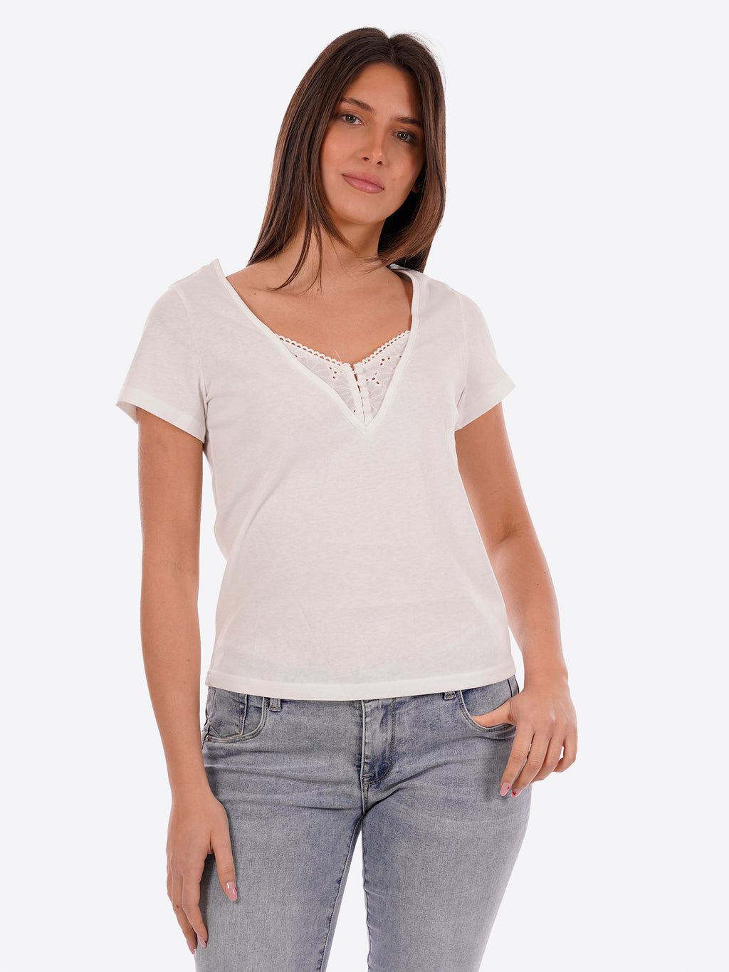 T-shirt MOLLY BRACKEN da Donna - bianco E1784EEWHT