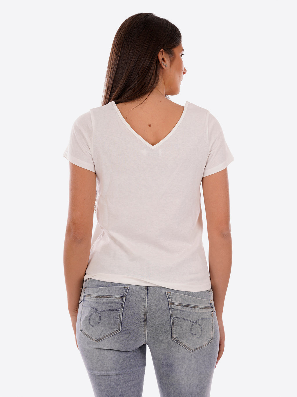 T-shirt MOLLY BRACKEN da Donna - bianco E1784EEWHT