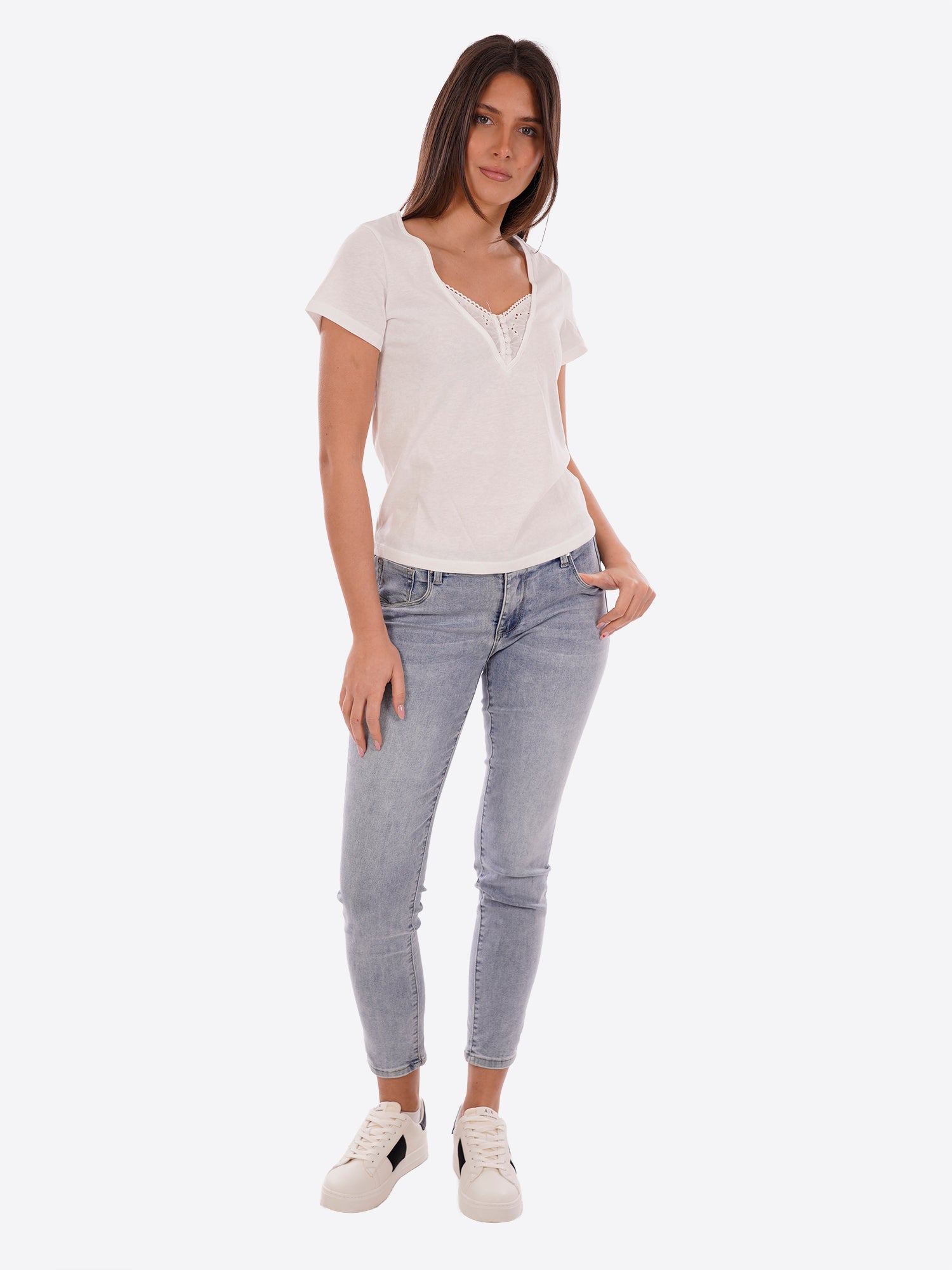 T-shirt MOLLY BRACKEN da Donna - bianco E1784EEWHT
