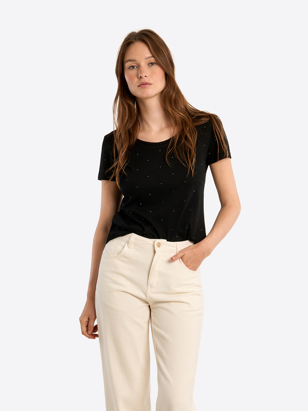 T-shirt MOLLY BRACKEN da Donna - nero LA1746EPBLK