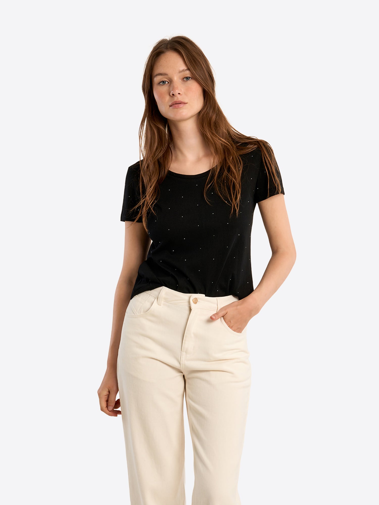 T-shirt MOLLY BRACKEN da Donna - nero LA1746EPBLK