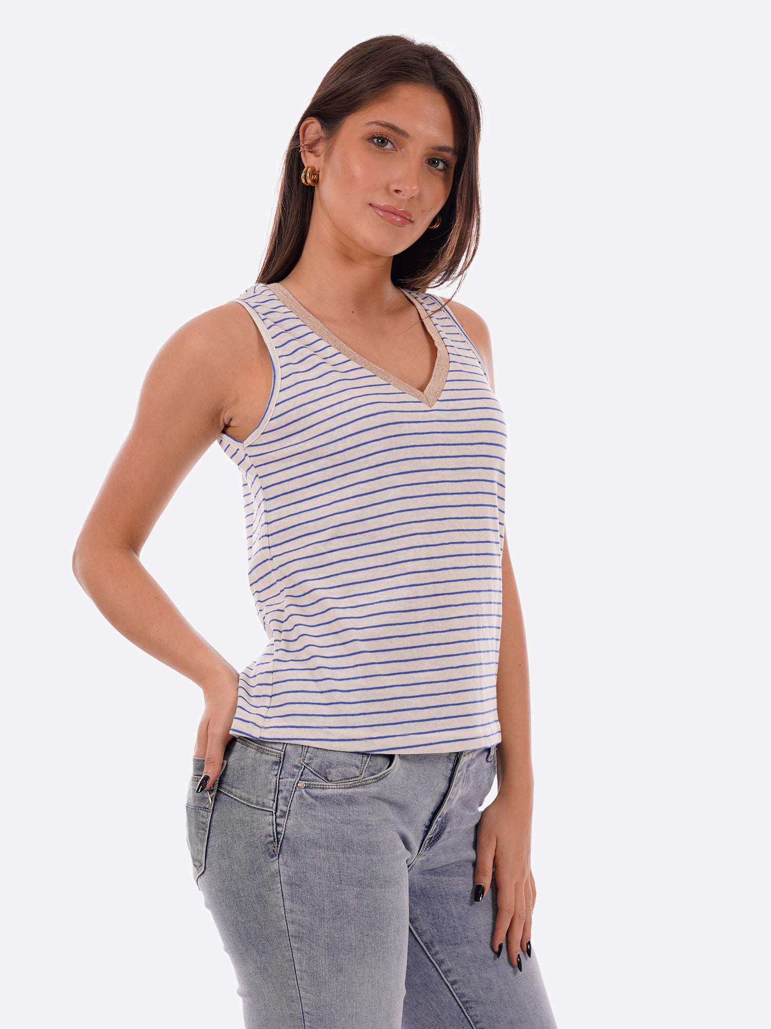 T-shirt MOLLY BRACKEN da Donna - blu M160EEWHTBLU