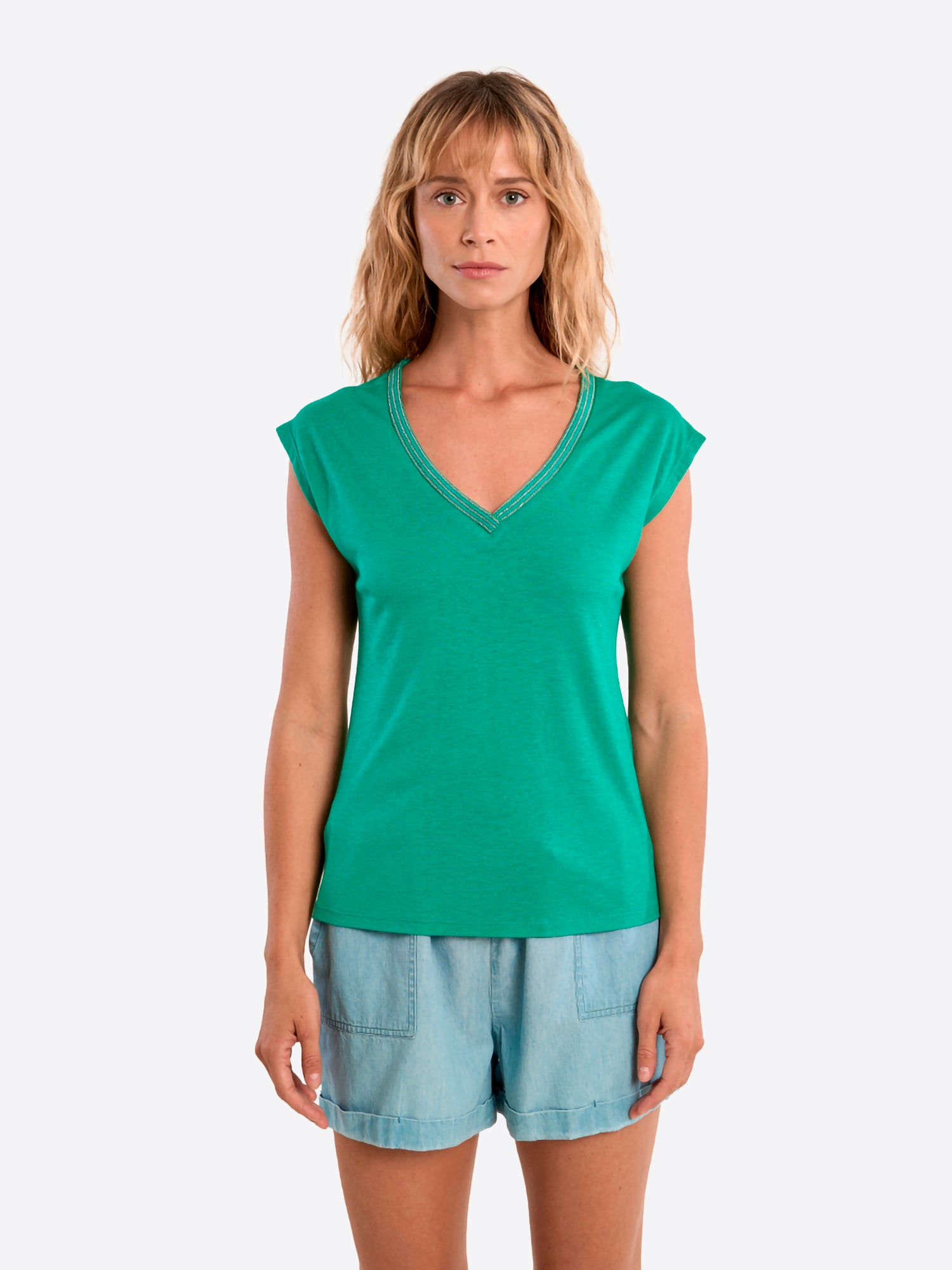 T-shirt MOLLY BRACKEN da Donna - verde T2019EPVERDE