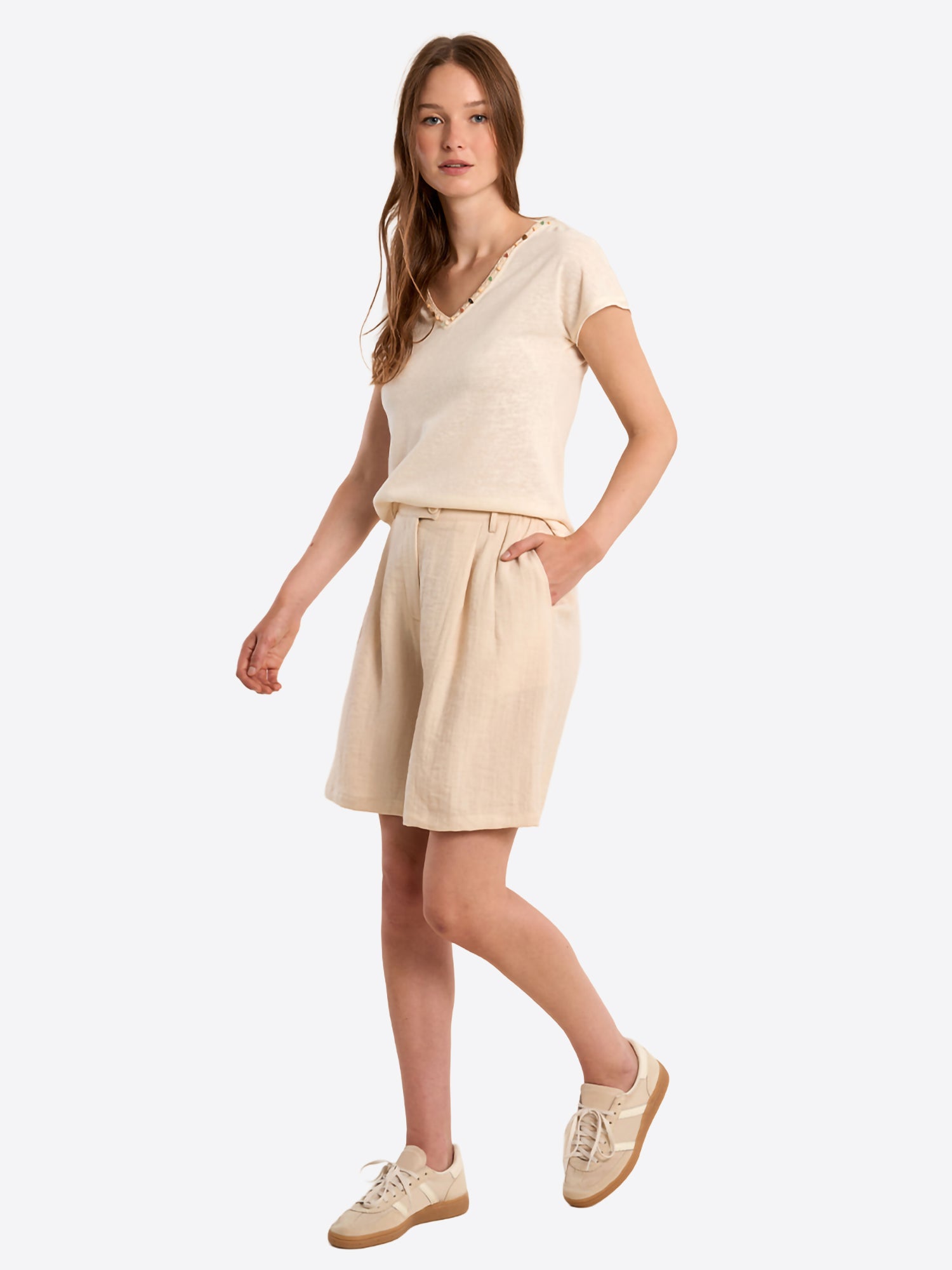 Bermuda MOLLY BRACKEN da Donna - bianco T2249EPLINO