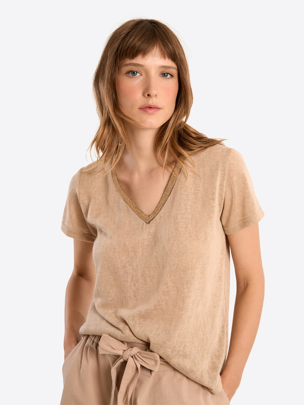 T-shirt MOLLY BRACKEN da Donna - beige T427EPBEIGE