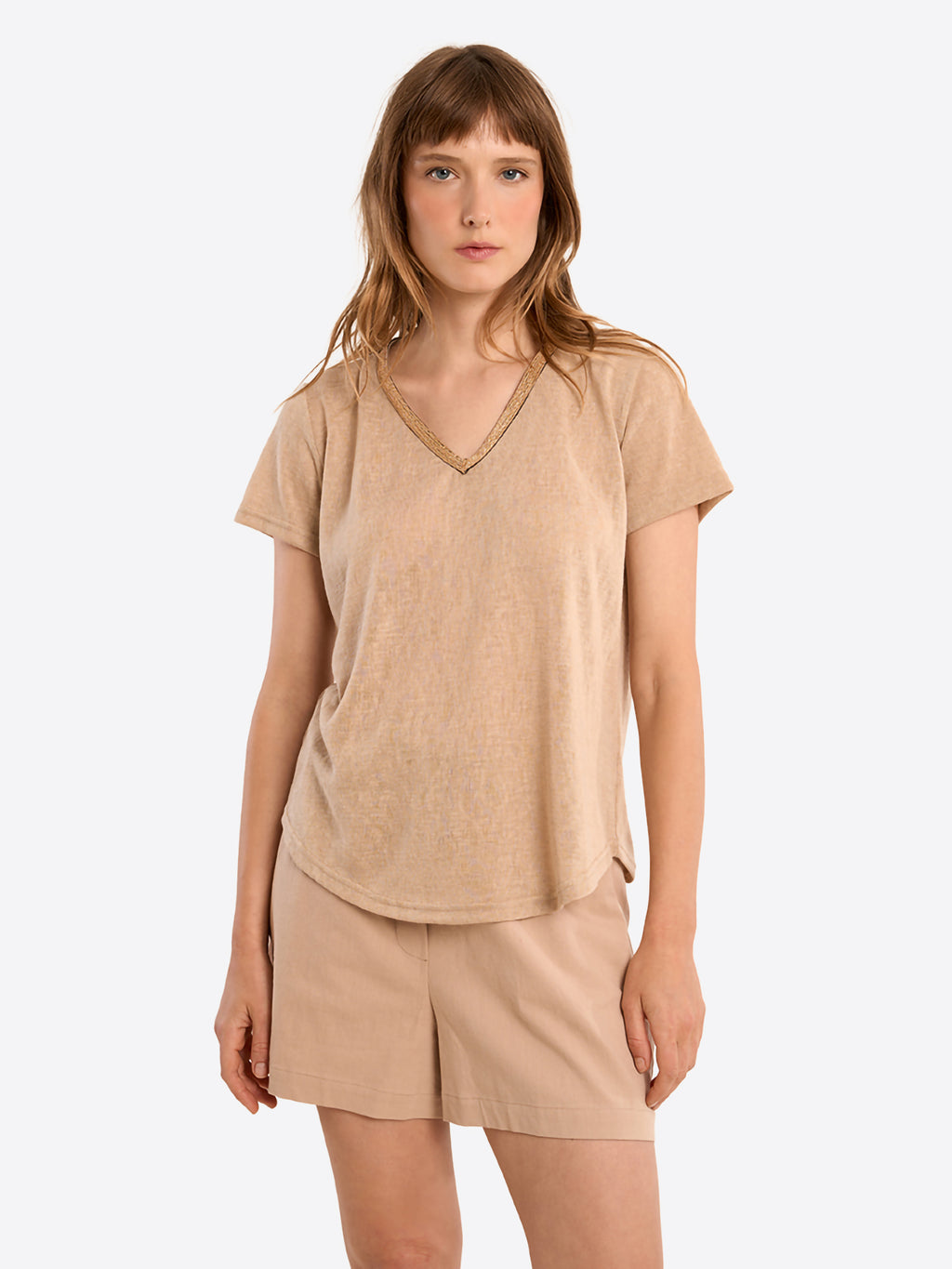 T-shirt MOLLY BRACKEN da Donna - beige T427EPBEIGE
